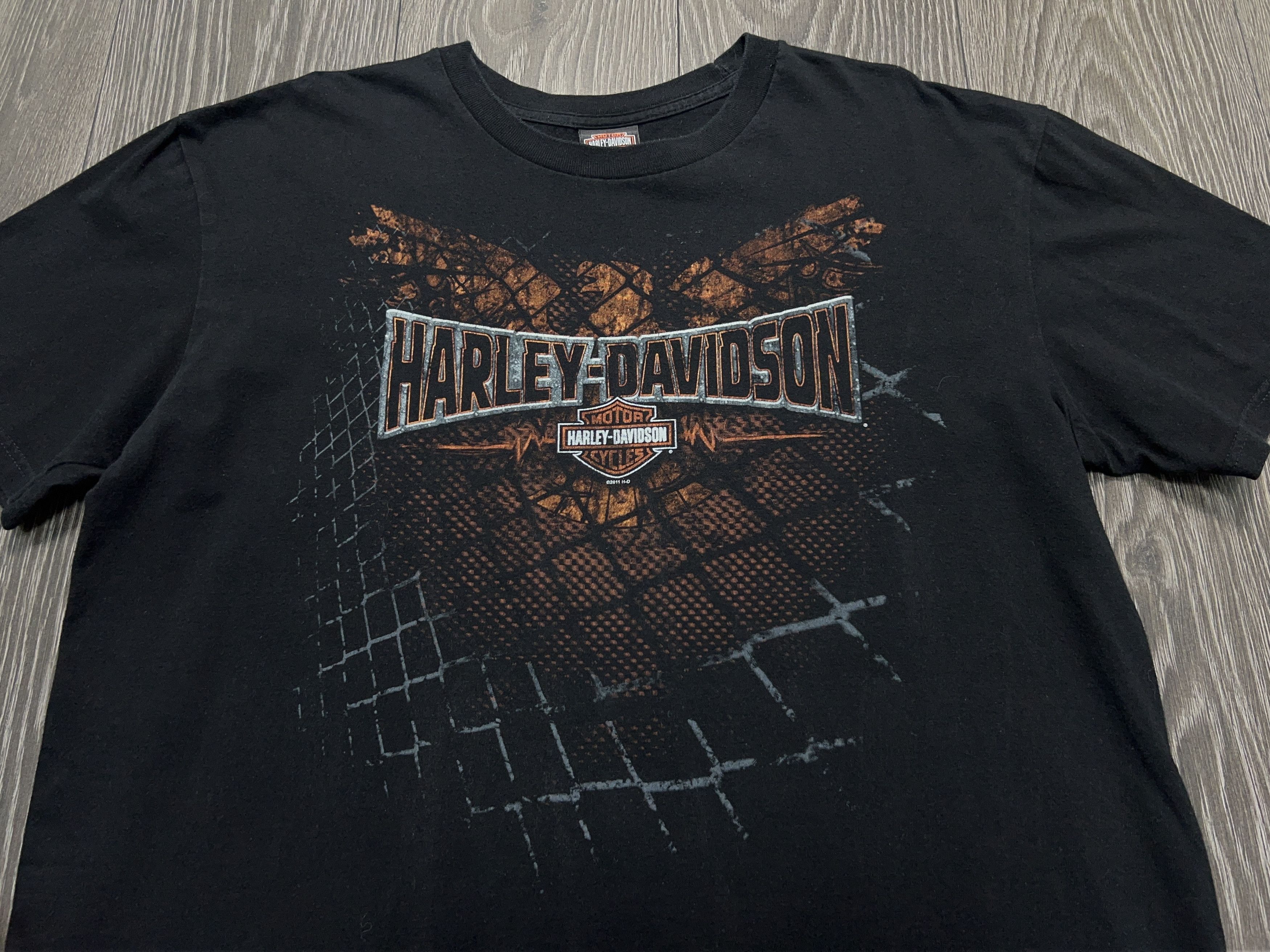 Harley Davidson Warr's London England Motorcycles Biker T Shirt Big Logo Size US XL / EU 56 / 4 - 2 Thumbnail