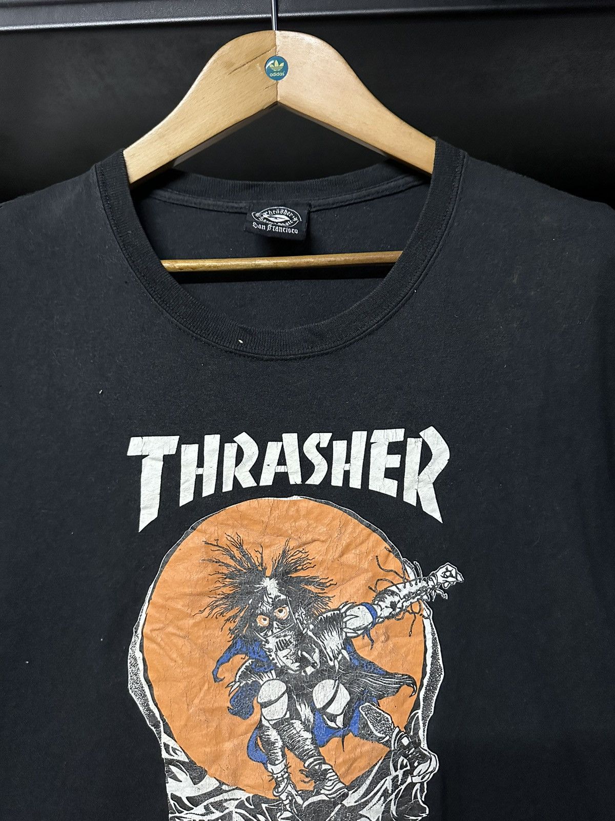Thrasher × Vintage Vintage Thrasher Pushead Skateboard Sun Faded Tee Size US XL / EU 56 / 4 - 5 Thumbnail