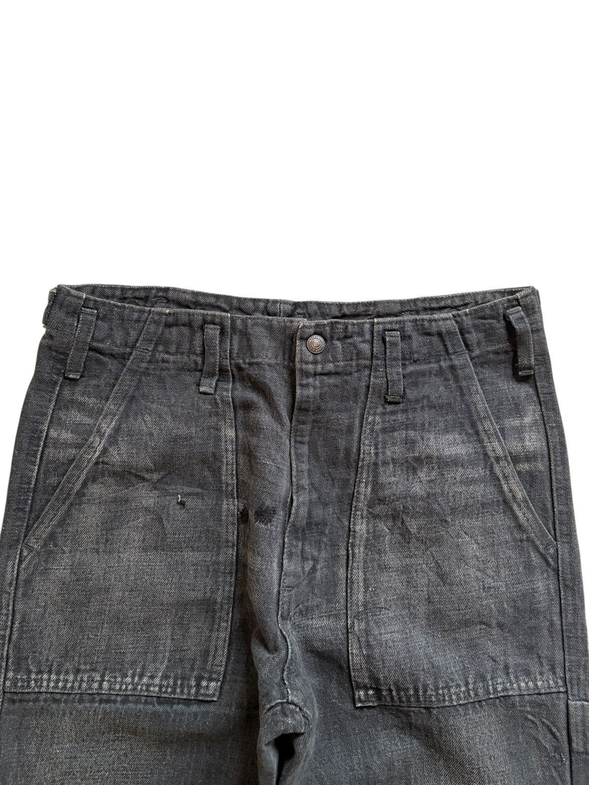 Japanese Brand Vintage Go West Faded Wash Tactical Loose Baggy Jeans Size US 31 - 4 Thumbnail