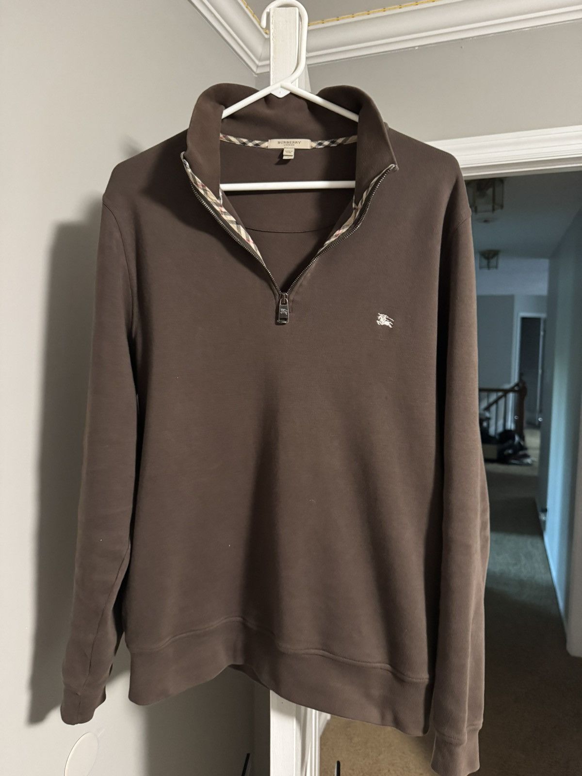 Burberry Burberry Quarter zip brown size large men’s Size US L / EU 52-54 / 3 - 1 Thumbnail