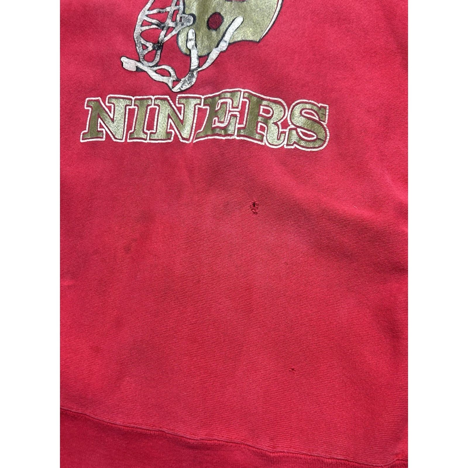 Vintage VINTAGE Camber Sweatshirt San Francisco 49ers Helmet Distressed Large Crewneck Men Red L Size US L / EU 52-54 / 3 - 5 Thumbnail