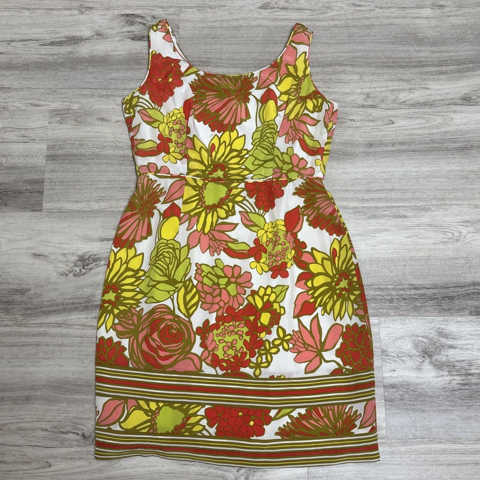 Trina Turk Trina Turk Bright Floral Shift Dress Womens 10 Signature Sil Size L / US 10 / IT 46 - 5 Thumbnail