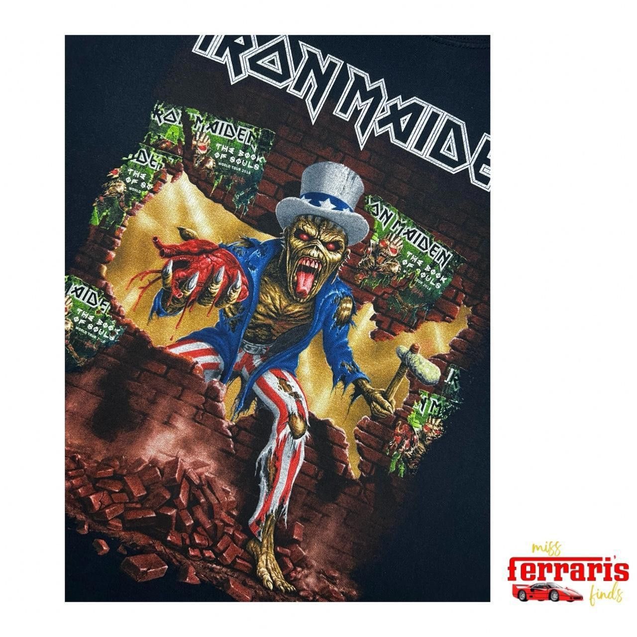 Gildan Official Iron Maiden 2016 Book of Souls tour merch Size XL Size US XL / EU 56 / 4 - 2 Thumbnail