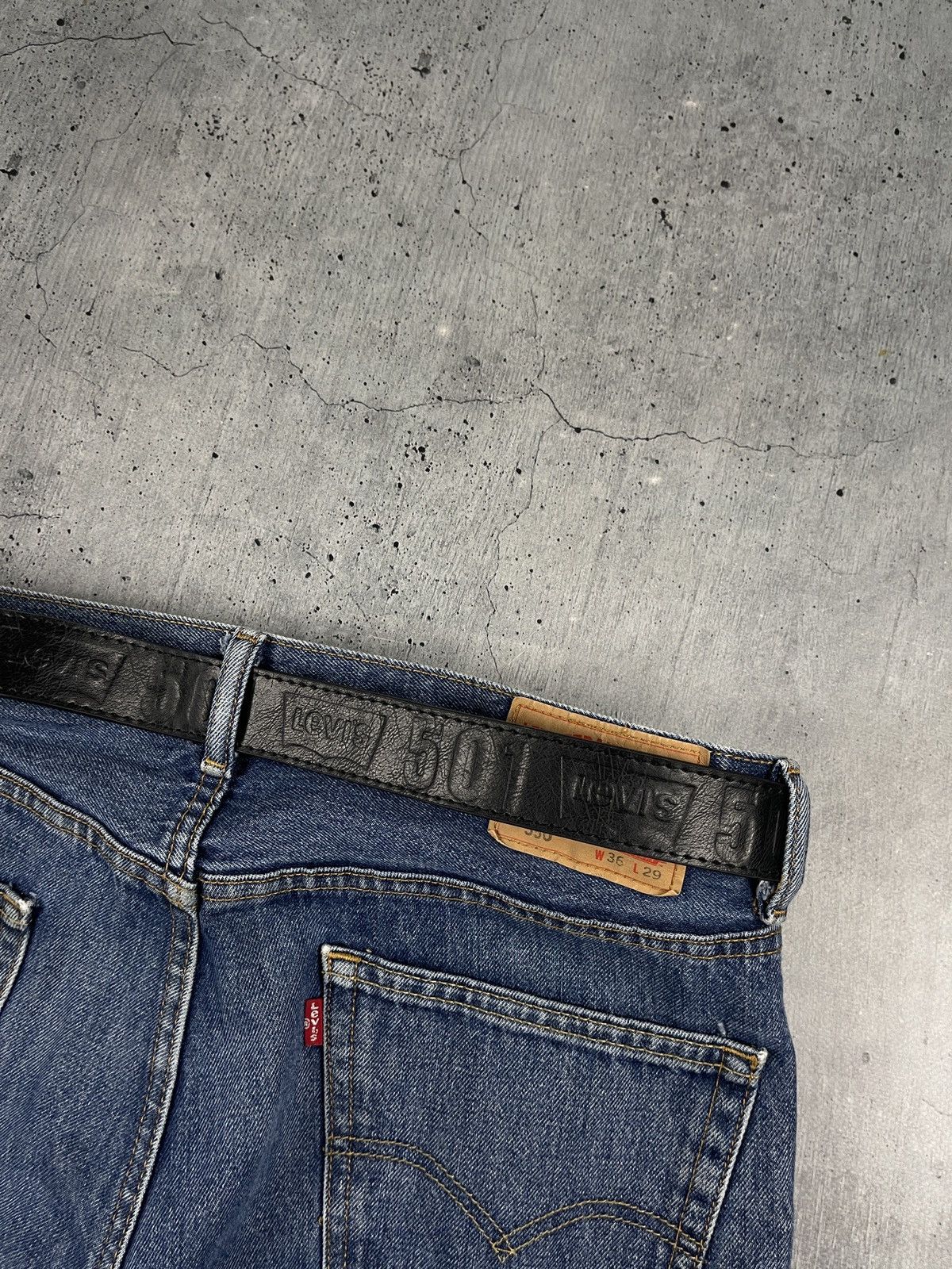 Levi's × Levi's Vintage Clothing × Vintage Vintage Levi's Black Leather Belt Size ONE SIZE - 6 Thumbnail