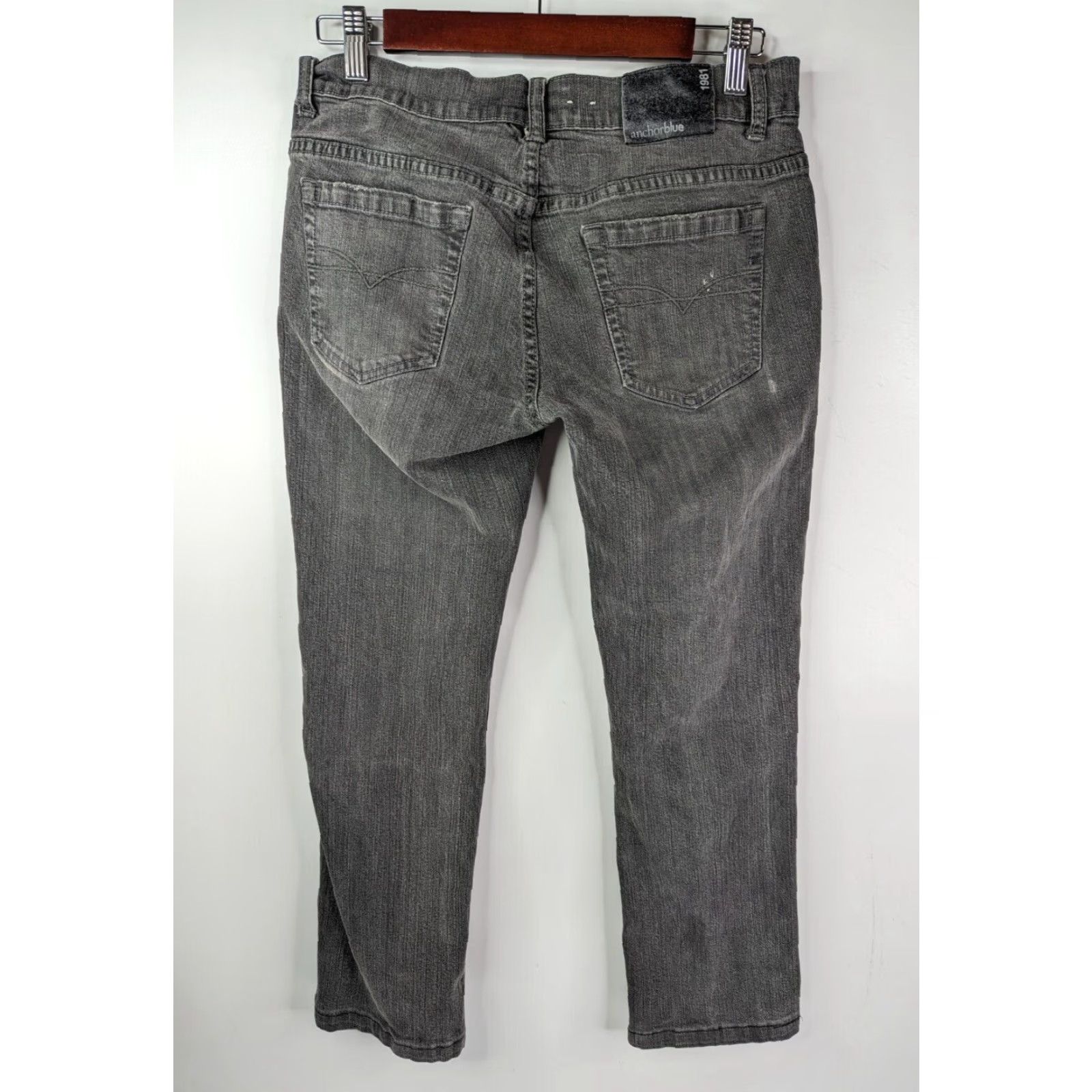 Anchor Blue Anchorblue Jeans Men Slim Lowrise Grey 30X30 30X25 Inseam 25 Rise 8-10 Cotton Blend Denim Zip - Medium Wash Size US 30 / EU 46 - 4 Thumbnail