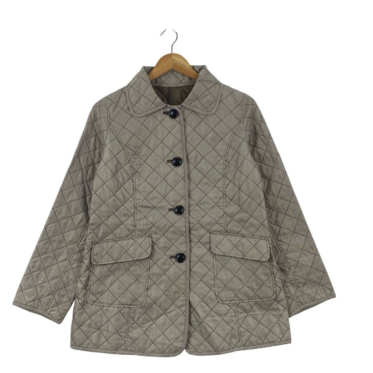 Longchamp LONGCHAMP QUILTED Check Pattern Button Jacket Women’s Size M / US 6-8 / IT 42-44 - 3 Thumbnail