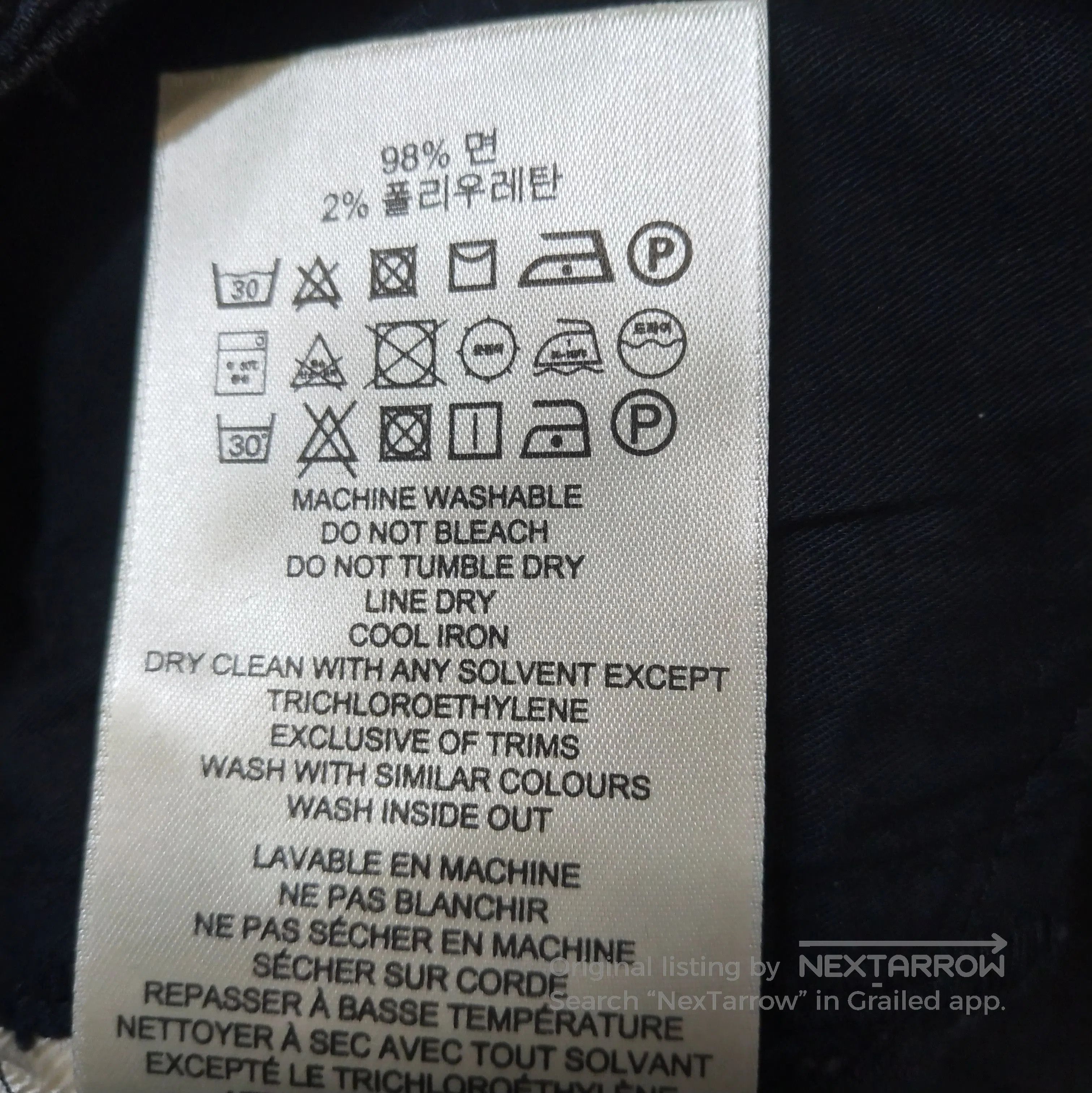 Burberry Burberry Brit Slim Fit Black Cotton Pants . Size US 37 - 9 Thumbnail
