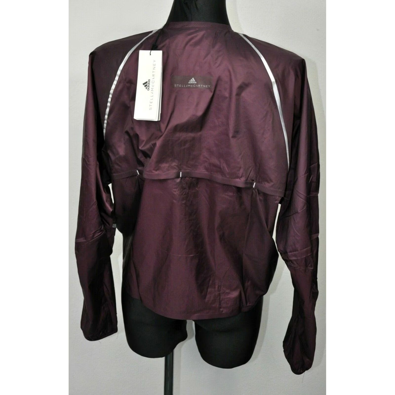 Stella McCartney adidas by Stella McCartney Run Light Jacket Women's M Windbreaker Jacket Purple Logo Activewear 100% Polyester Zip Womens Size M / US 6-8 / IT 42-44 - 7 Thumbnail