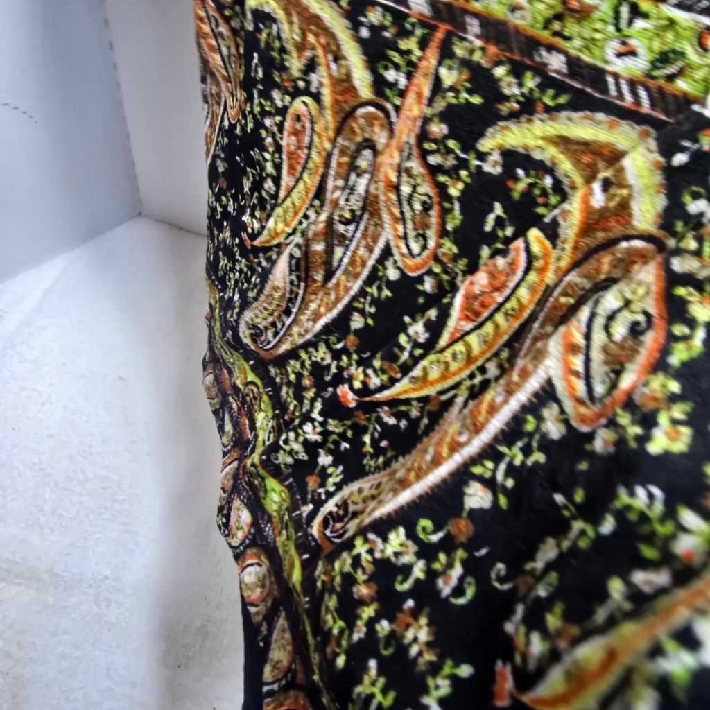 The Unbranded Brand Women's WHITE STAG Long Sleeve Tee L Black Green Paisley Size L / US 10 / IT 46 - 6 Thumbnail