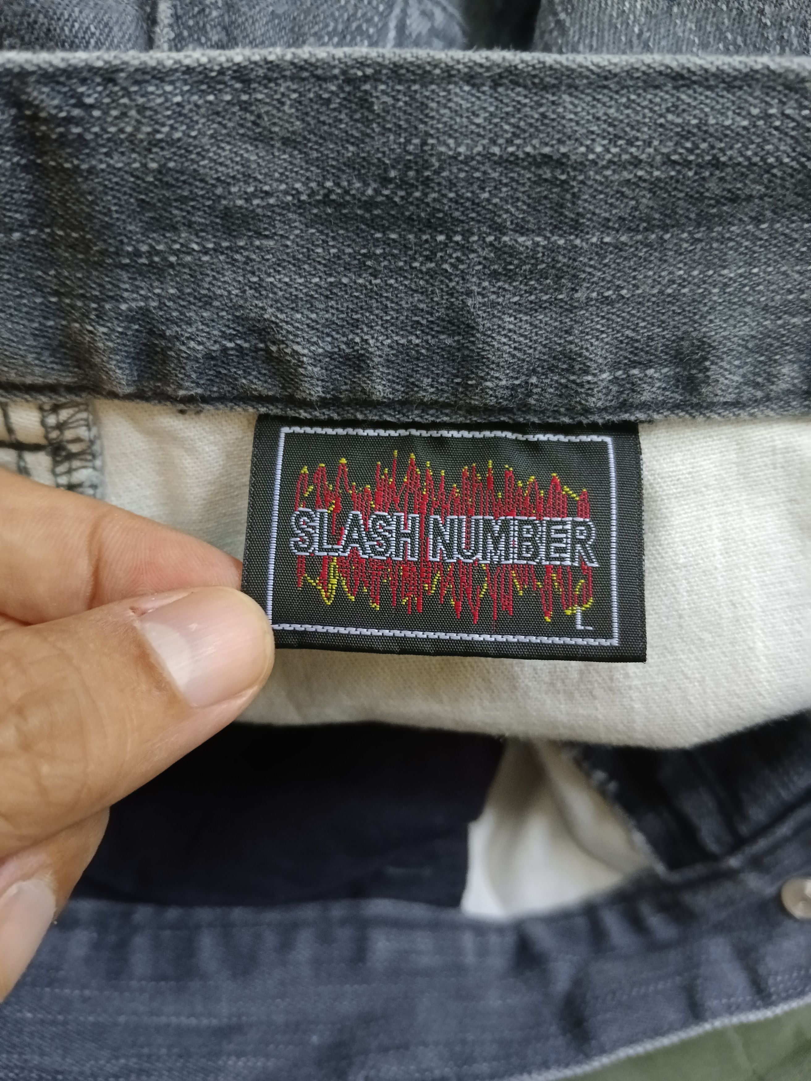 Japanese Brand FADE BONDAGE PANTS SLASH NUMBER Size US 29 - 9 Thumbnail