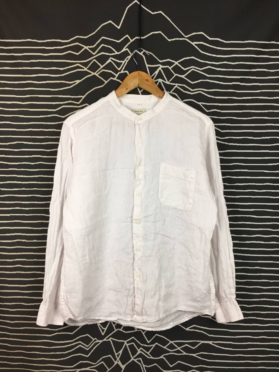 Japanese Brand Topvalu Japanese Brand French Linen Mandarin Collar Shirt Size US L / EU 52-54 / 3 - 2 Thumbnail
