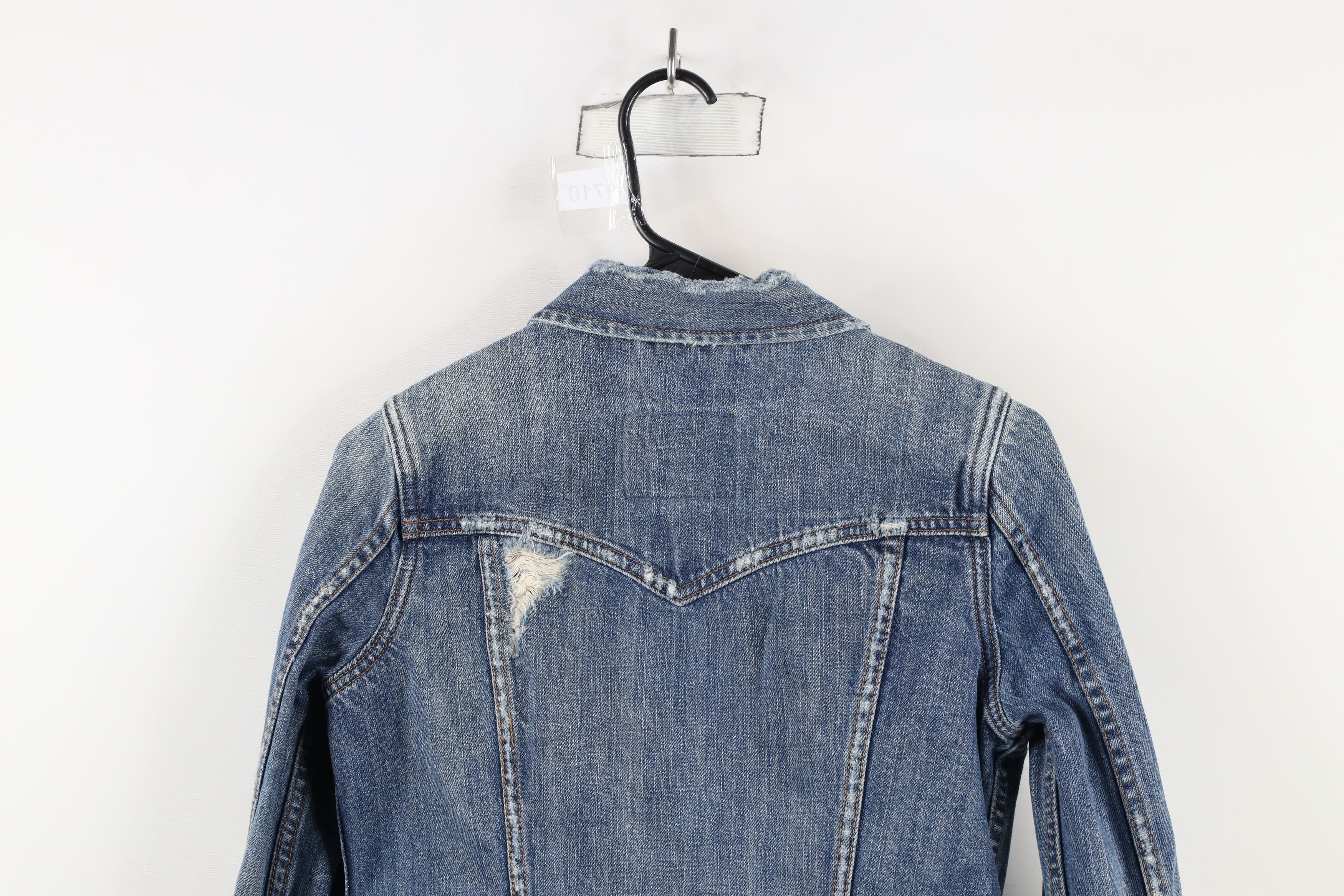 Abercrombie & Fitch × Vintage Vintage Y2K Abercrombie & Fitch Denim Jean Trucker Jacket Size S / US 4 / IT 40 - 13 Thumbnail