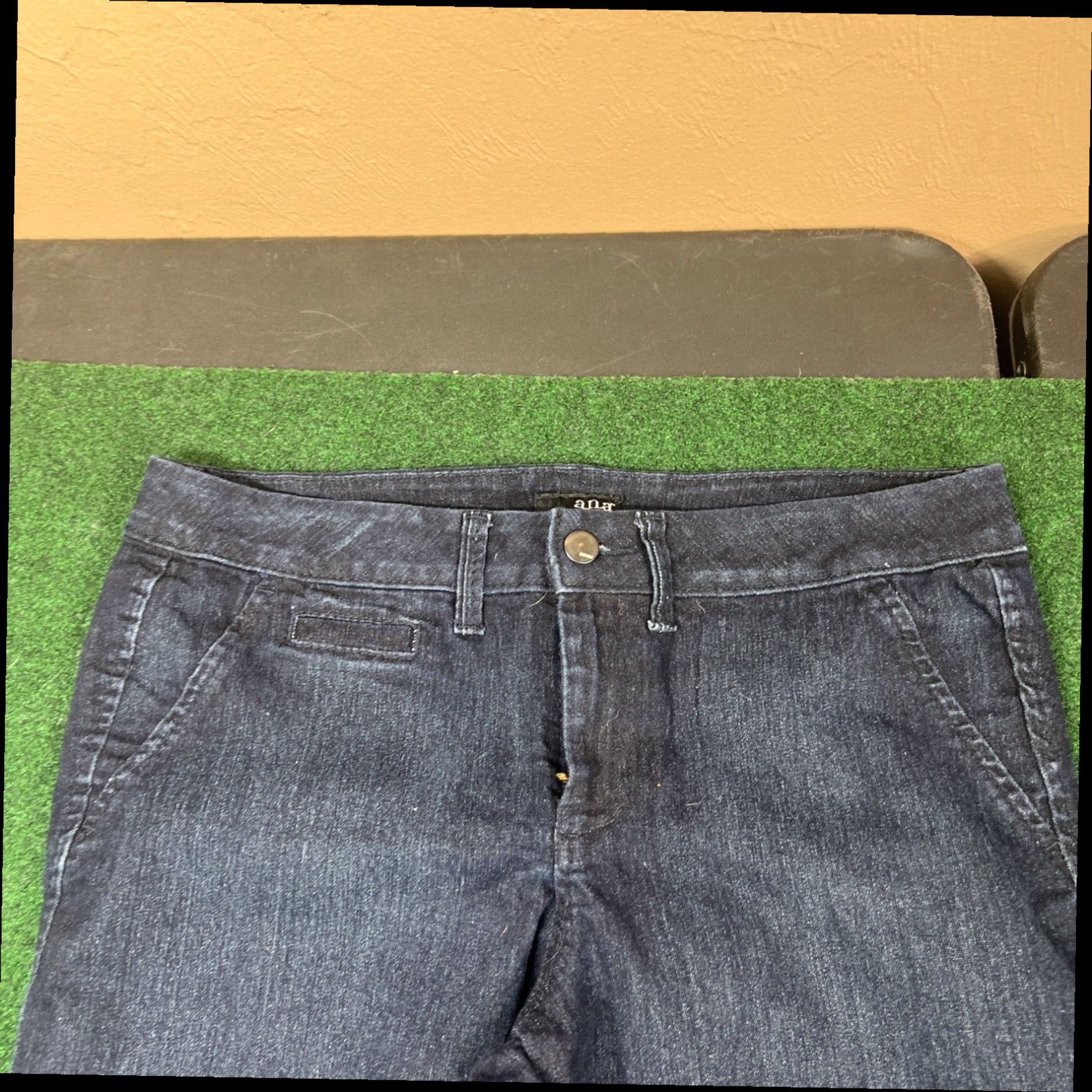 Vintage Ana Women's Size 10 (32X29) Stretch Denim Dark Blue Jeans Size 32" / US 10 / IT 46 - 3 Thumbnail