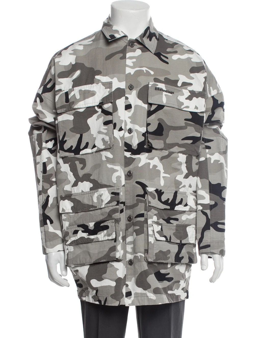 Balenciaga Balenciaga BNWT White Camo Button Up *FINAL DROP* Size US M / EU 48-50 / 2 - 1 Thumbnail