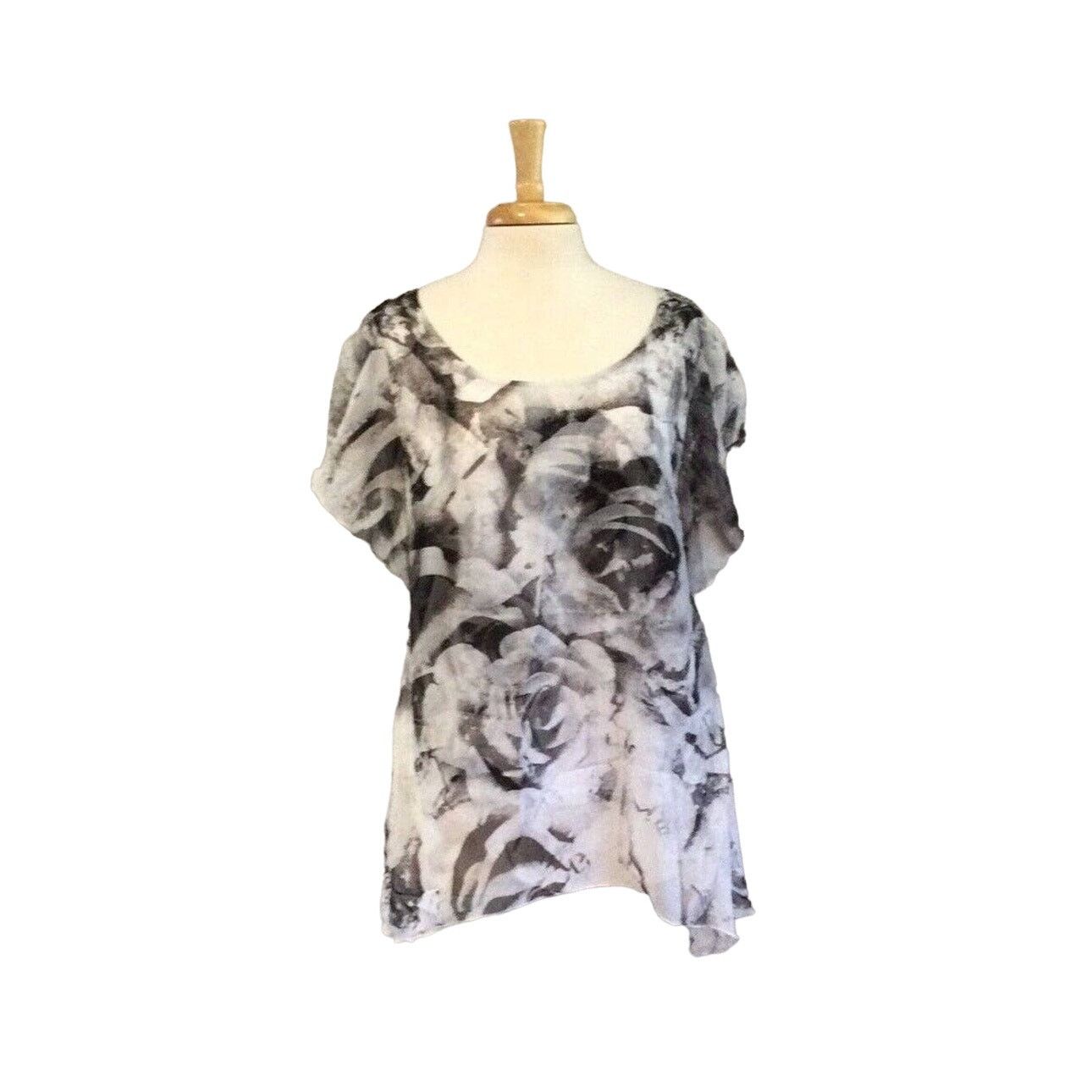 Other Energe Worldwear Tank Floral Print Sheer Overlay Blouse XL Size XL / US 12-14 / IT 48-50 - 1 Thumbnail