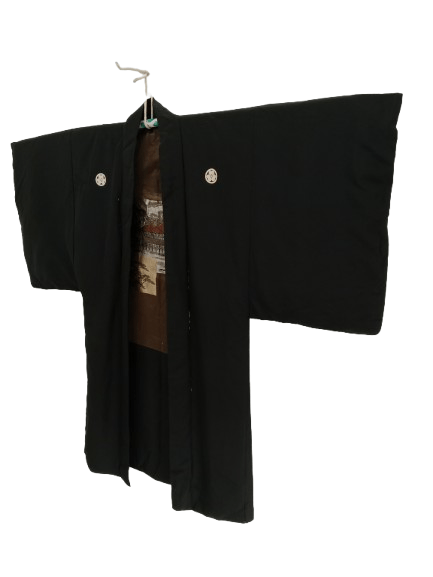 Komono Vintage Men Haori Kimono Nice Motif Yakuza Style Japanese Size US L / EU 52-54 / 3 - 2 Thumbnail