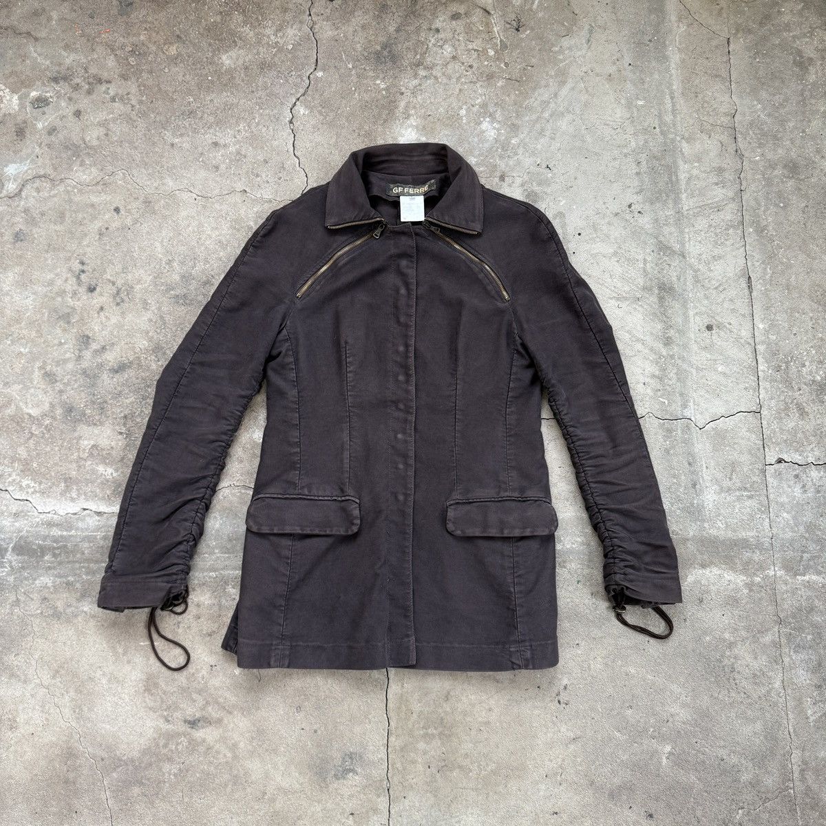 GF Ferre × Le Grande Bleu (L.G.B.) Vintage GF Ferre Italy Archive Brown Coat Size L / US 10 / IT 46 - 1 Thumbnail