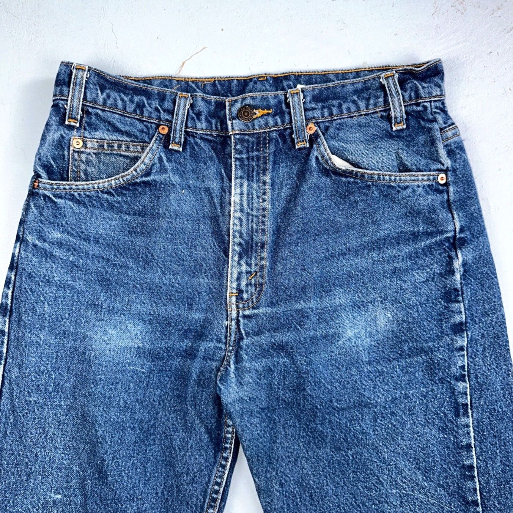 Levi's Levis 505 Vintage 90s Orange Tab Jeans Blue Med 501 Wash 33x34 Act 31x33 Size US 33 - 2 Thumbnail