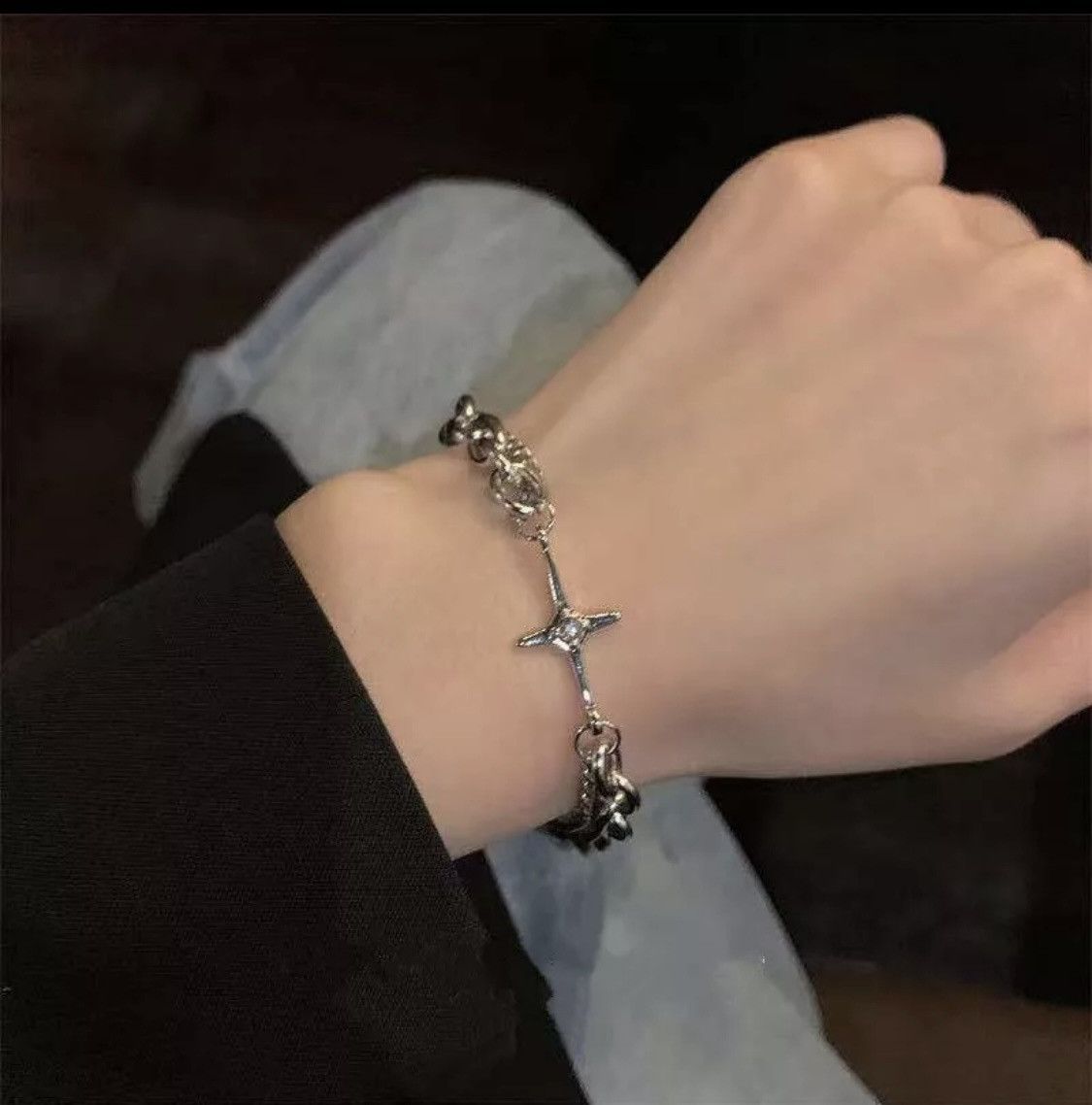 Jewelry Silver adjustable star bracelet Size ONE SIZE - 1 Thumbnail