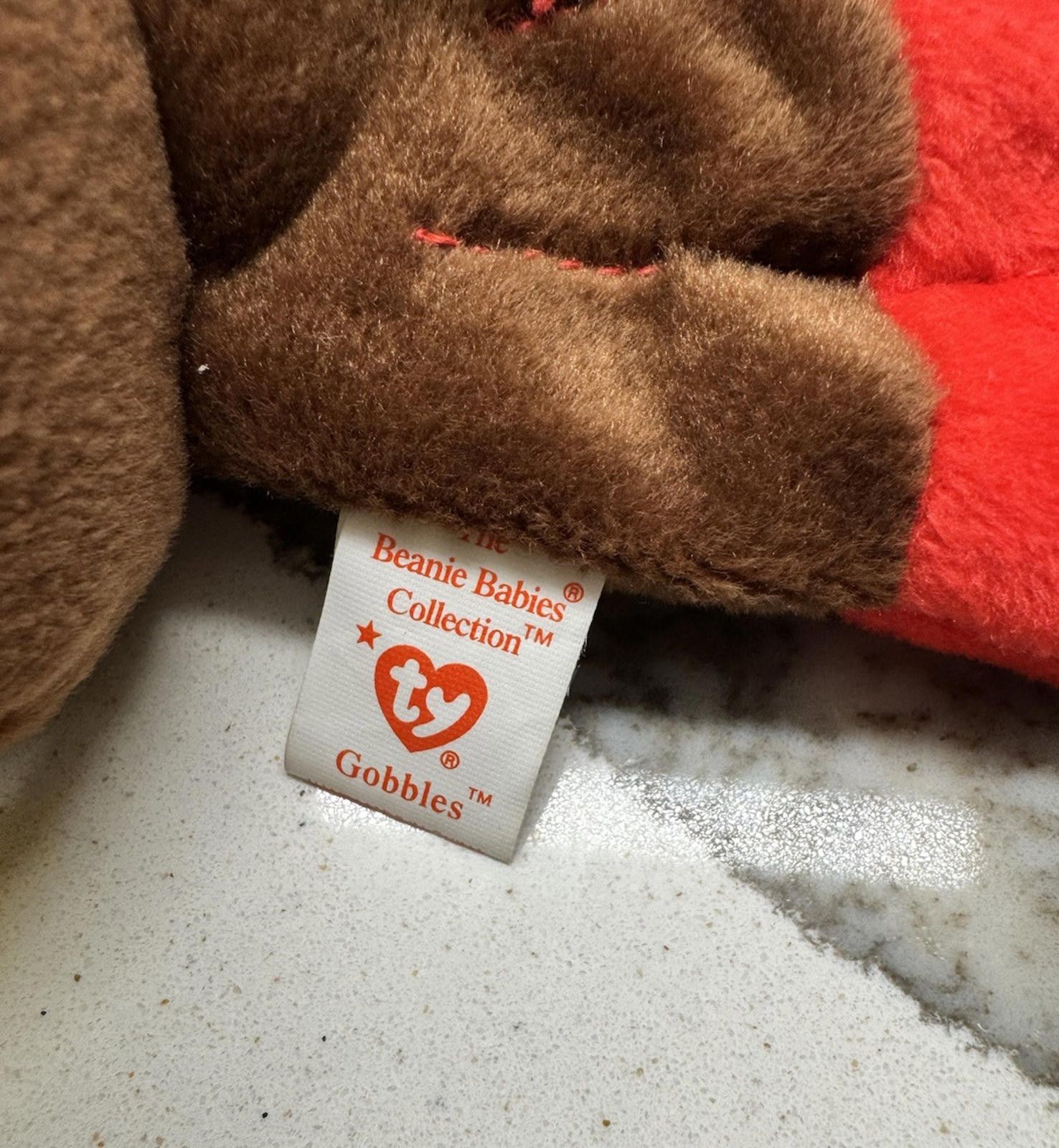 Tyler The Creator Retired (Original) TY Beanie Baby Gobbles The Turkey 1996 Size ONE SIZE - 4 Thumbnail