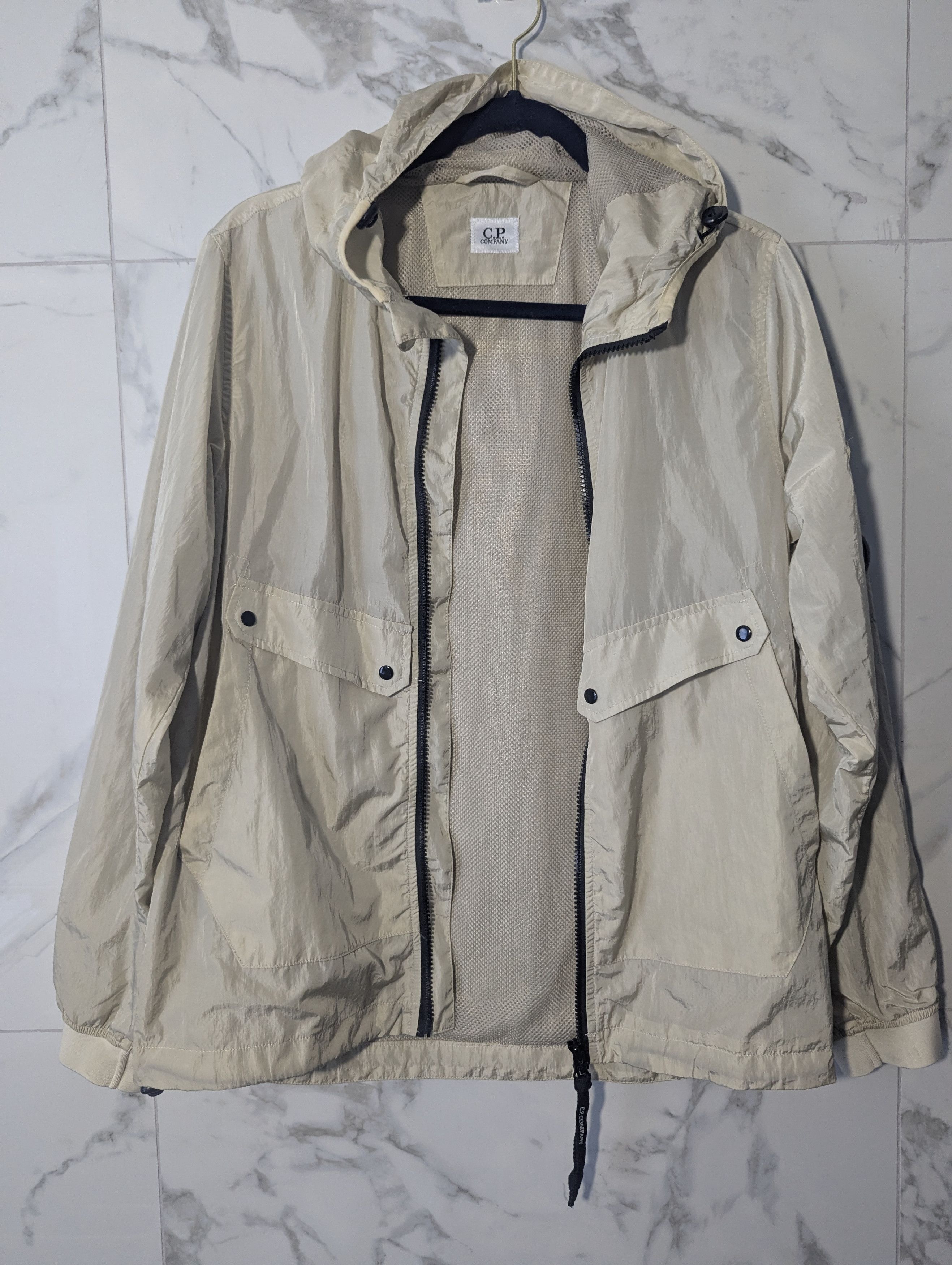 C.P. Company C.P. Company Chrome Hooded Nylon Jacket Beige S — Authentic Size US S / EU 44-46 / 1 - 4 Thumbnail