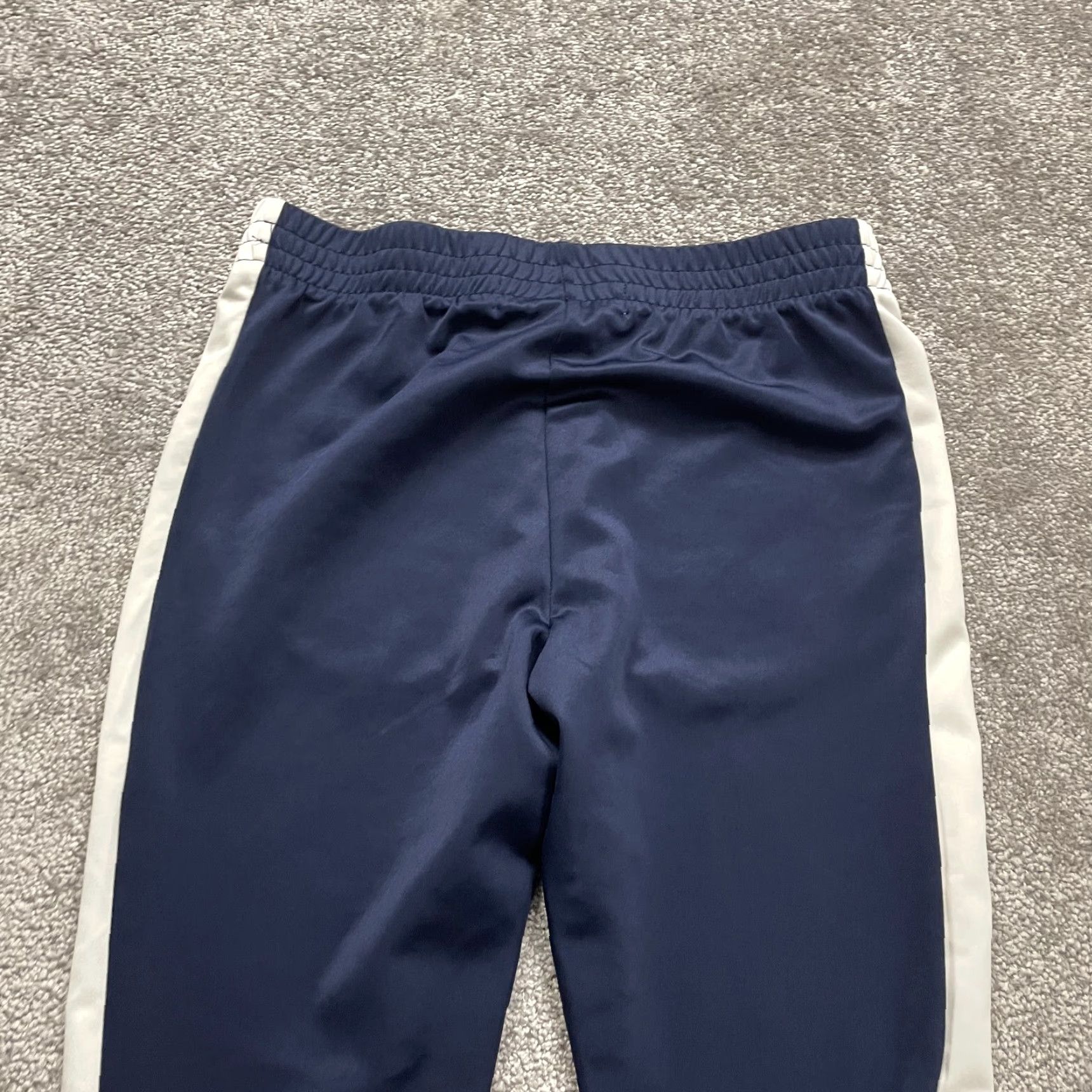 Vintage VINTAGE Royal Blue Track Pants Womens Juniors L Blue Polyester Spandex Tapered Leg Elastic 29x27 Pockets Athletic Size 36" / US 14 / IT 50 - 3 Thumbnail