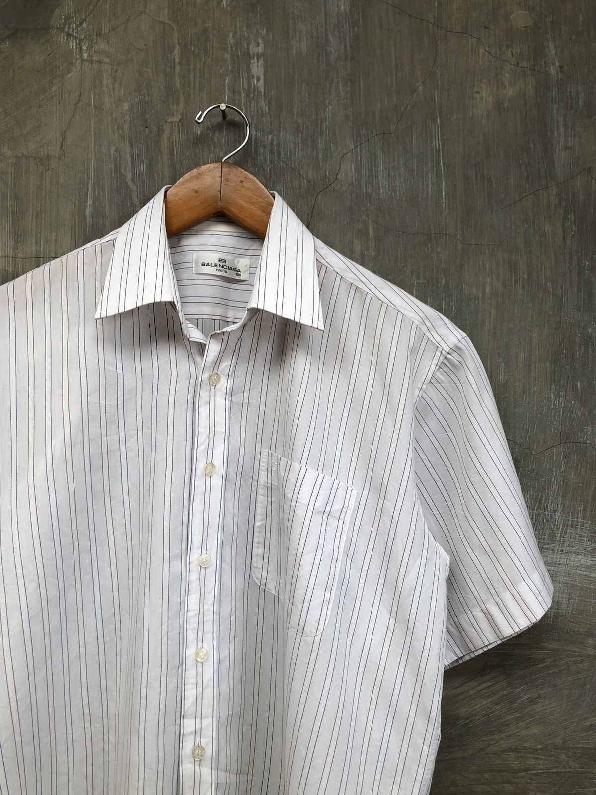 Balenciaga Vintage Balenciaga Formal Button Up Shirt Size US L / EU 52-54 / 3 - 3 Thumbnail