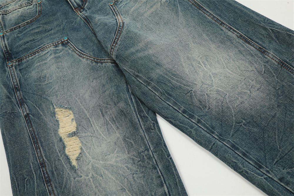Japanese Brand × Jean American washed distressed trendy cargo ripped jeans Size US 34 / EU 50 - 6 Thumbnail