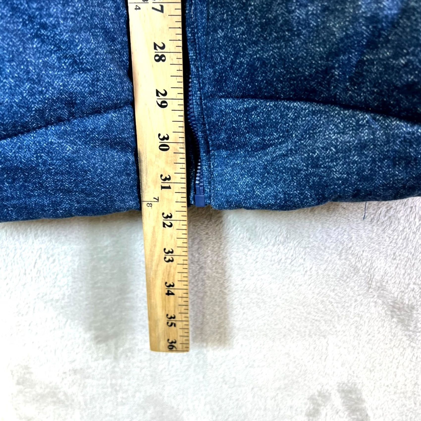 tentree Green Tea Vest Jacket Women's S Blue Polyester Puffer Lined Removable Fur Hooded Size S / US 4 / IT 40 - 6 Thumbnail