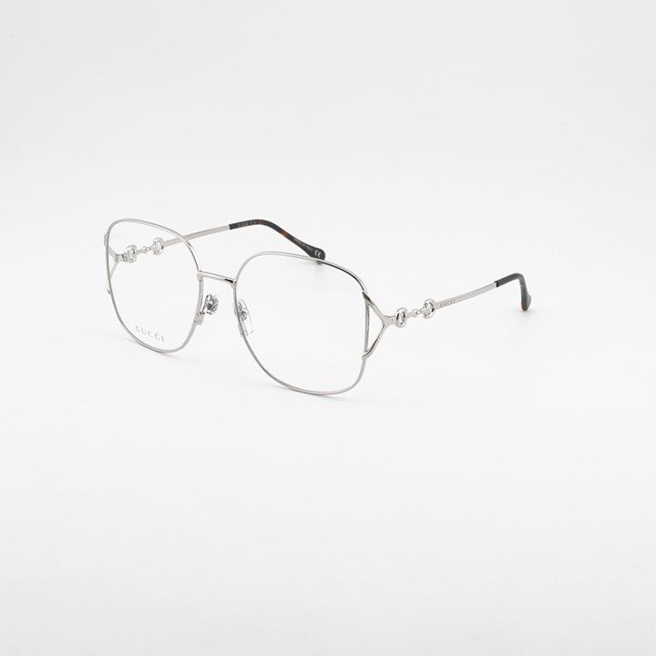 Gucci Gucci GG1019O 002 Eyeglasses Silver 58mm Square Frame Size ONE SIZE - 1 Thumbnail