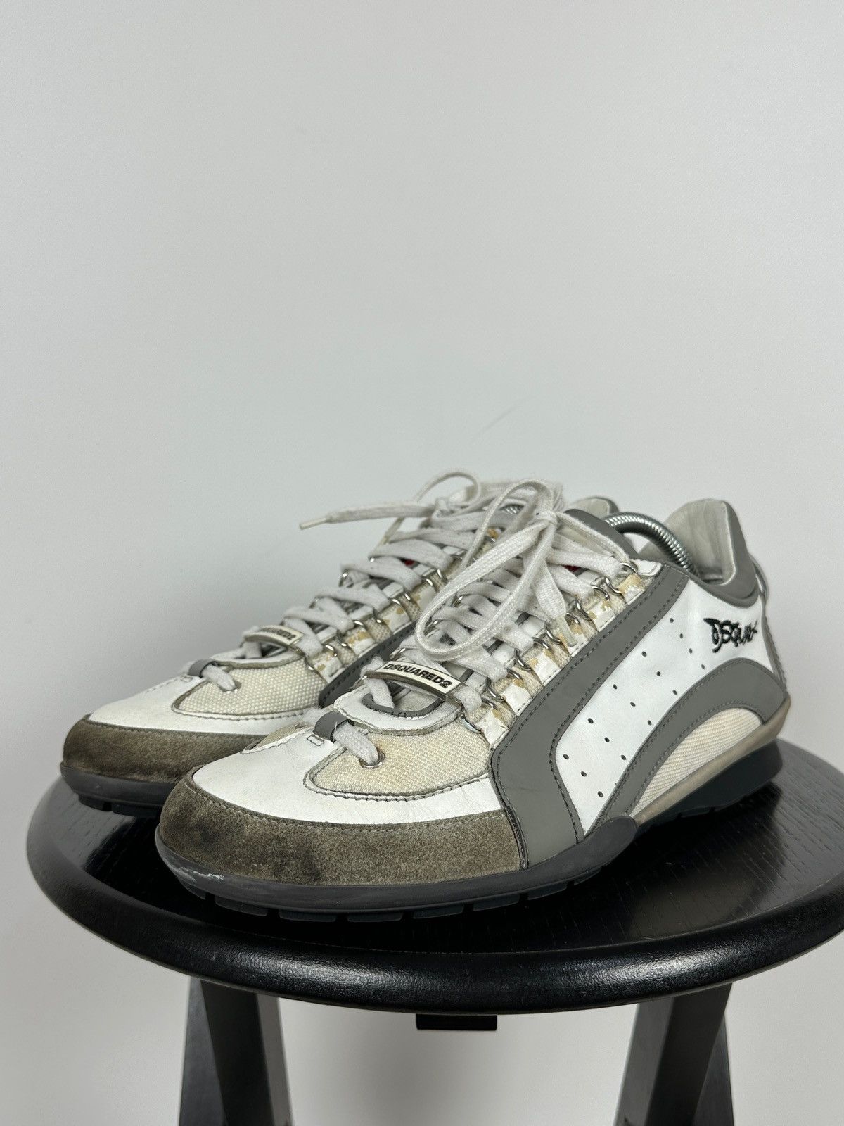 Dsquared2 Dsquared2 Get In The Fast Line Leather Low Sneakers Size US 9 / EU 42 - 11 Thumbnail