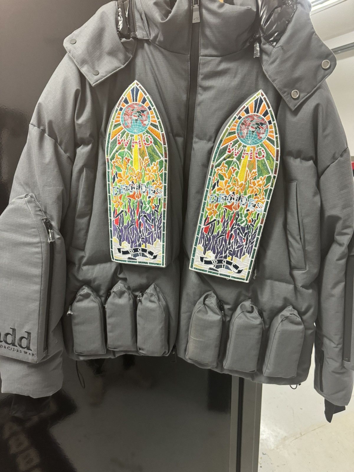 image of Gray Add Edition Down Jacket in Grey, Men's (Size Large)
