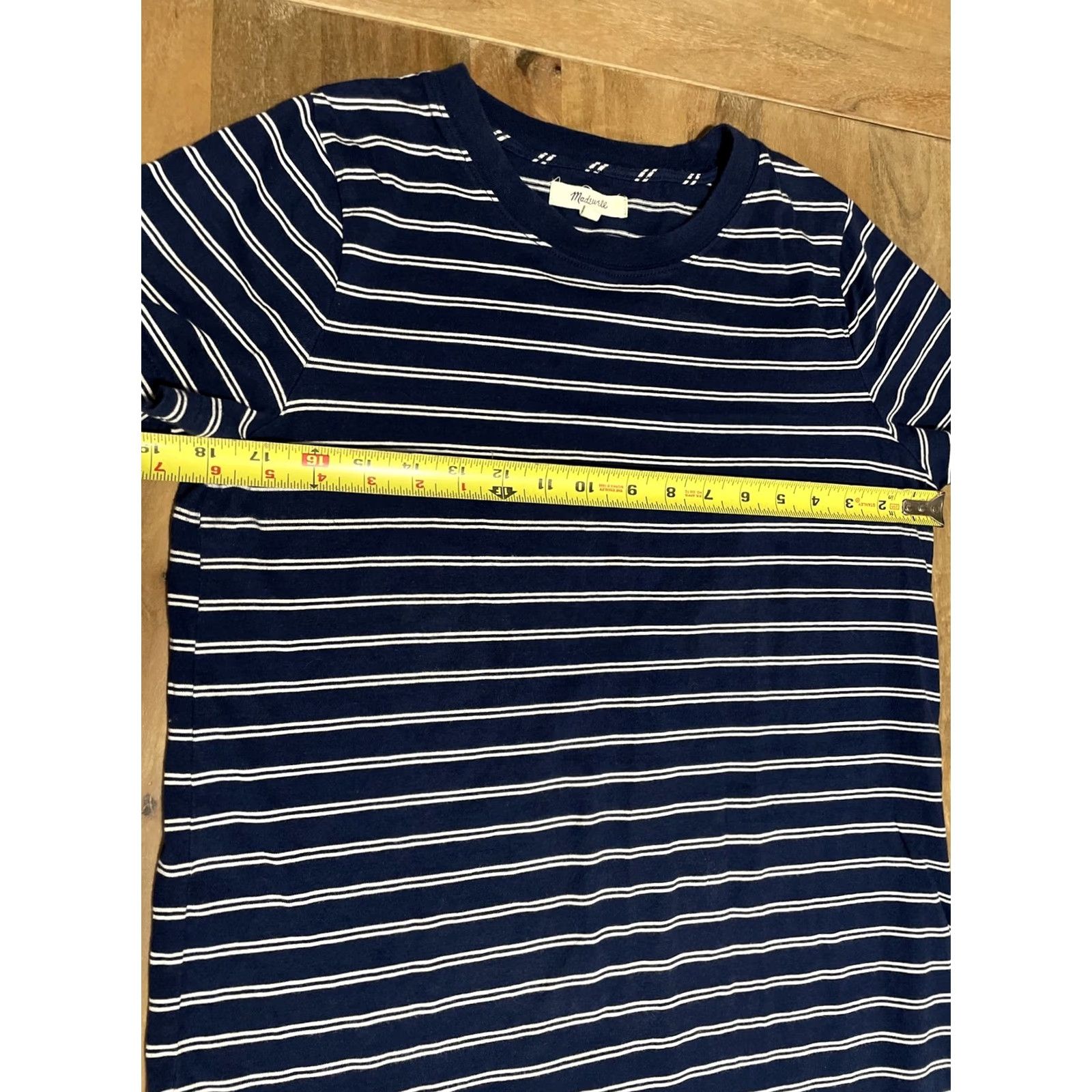 Madewell MADEWELL TEE DRESS WOMEN'S SIZE S BLUE WHITE SHORT SLEEVE RELAXED FIT Size 28" / US 6 / IT 42 - 4 Thumbnail