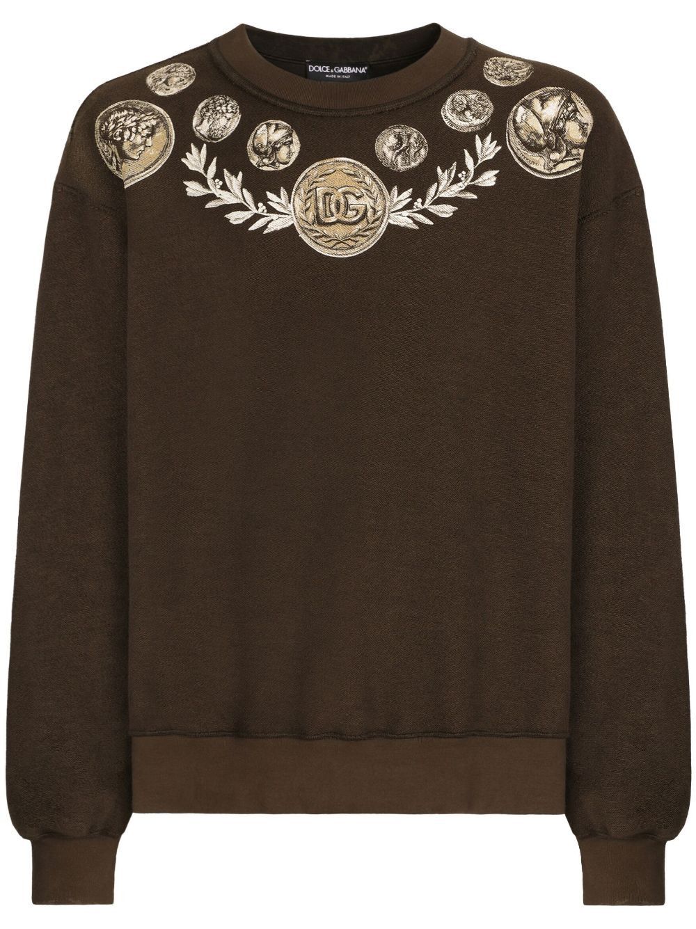 Dolce & Gabbana PRINTED COTTON SWEATSHIRT Size US S / EU 44-46 / 1 - 1 Thumbnail