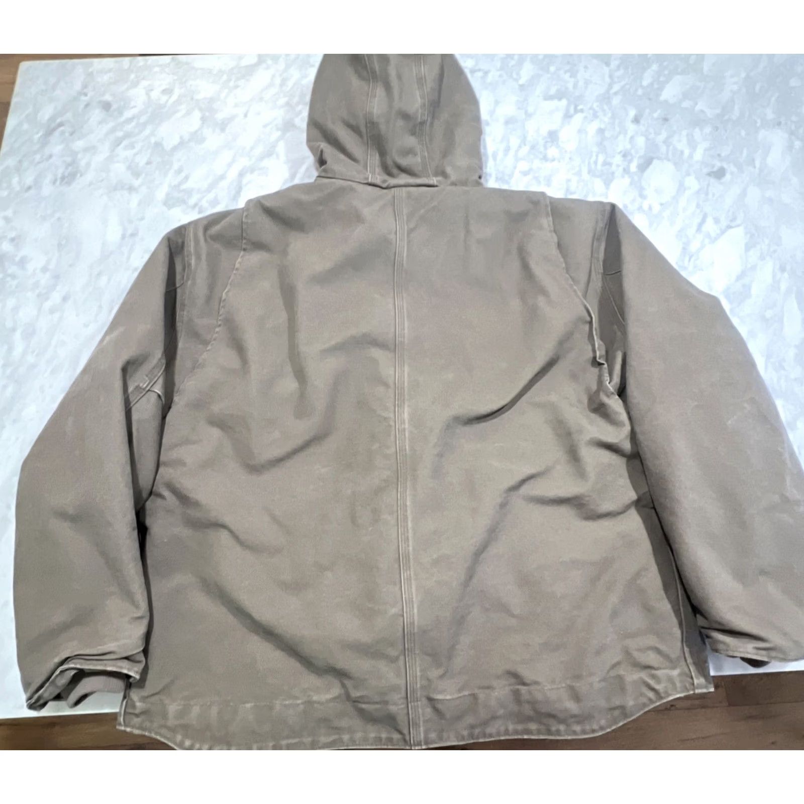 Carhartt VINTAGE Carhartt Jacket Mens 2XL Brown Sherpa Lined Hooded Workwear J141 LBR 90s Grunge Outdoor USA Size US XXL / EU 58 / 5 - 6 Thumbnail