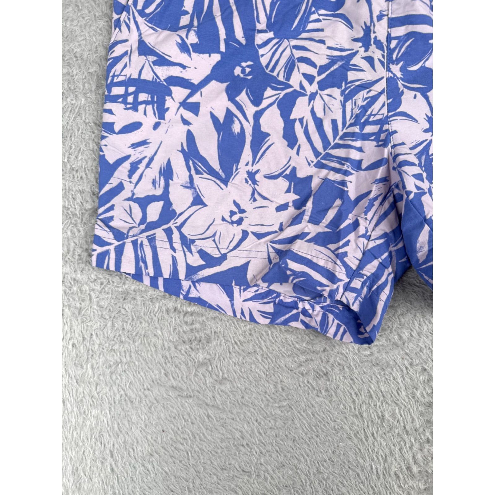 Pinko Columbia Shorts Men Small Pink Blue Floral PFG Elastic Nylon Fishing Boating Size US 29 - 3 Thumbnail