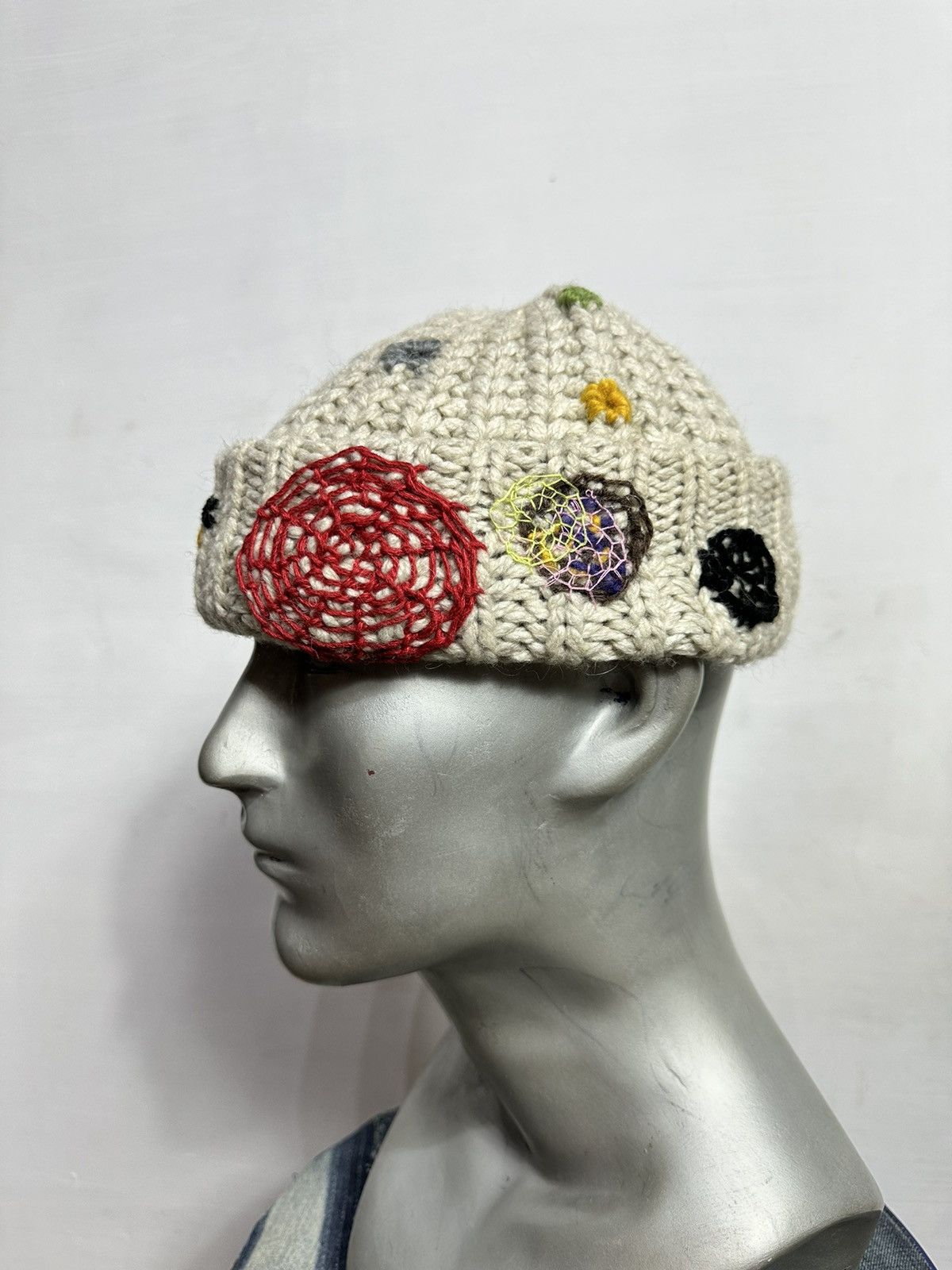 Handmade Custom Made Nice Design Art Knitted Spider Beanie Hats Size ONE SIZE - 2 Thumbnail