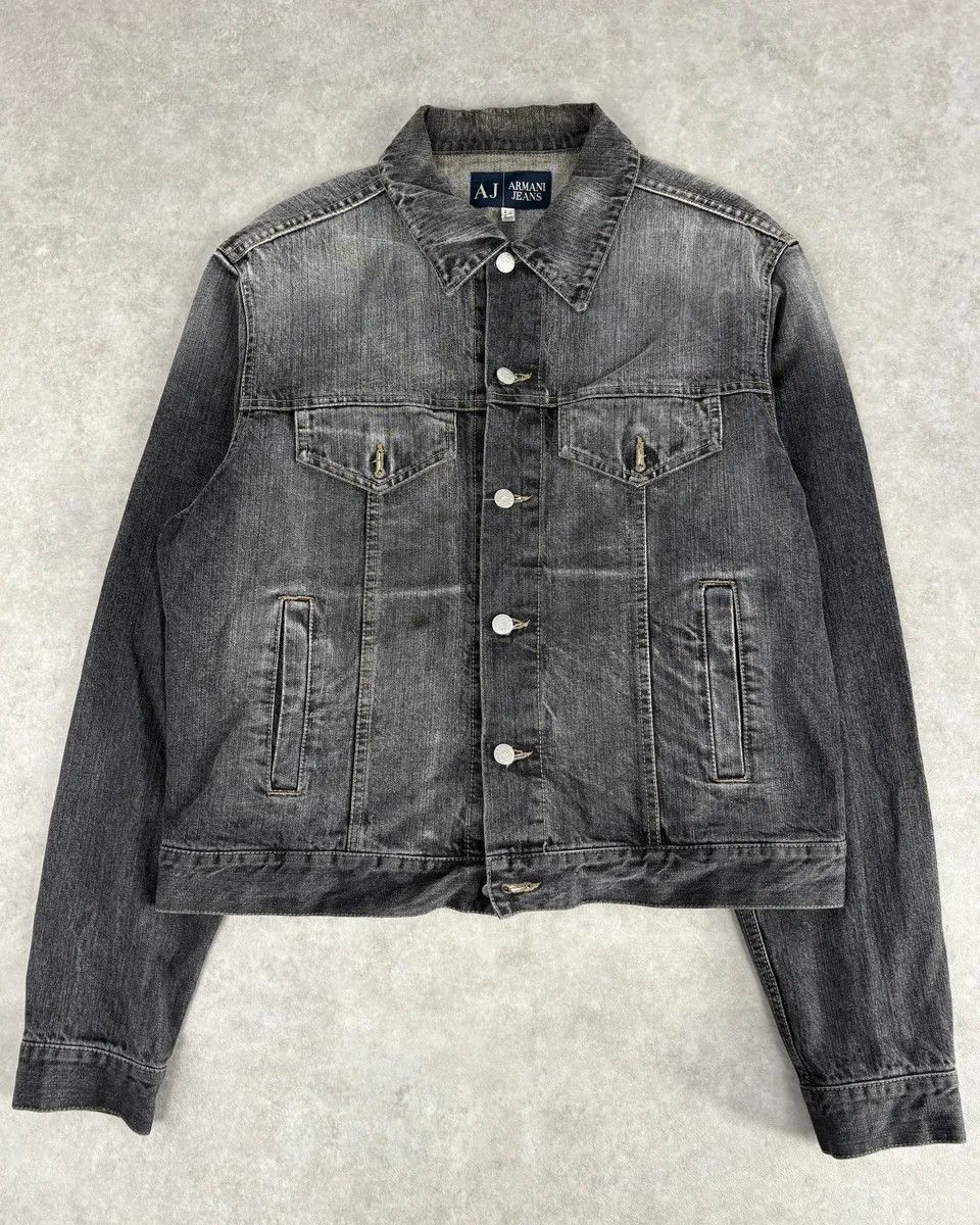 Armani 2000s Armani Faded Grey Light Denim Jacket Size US M / EU 48-50 / 2 - 1 Thumbnail