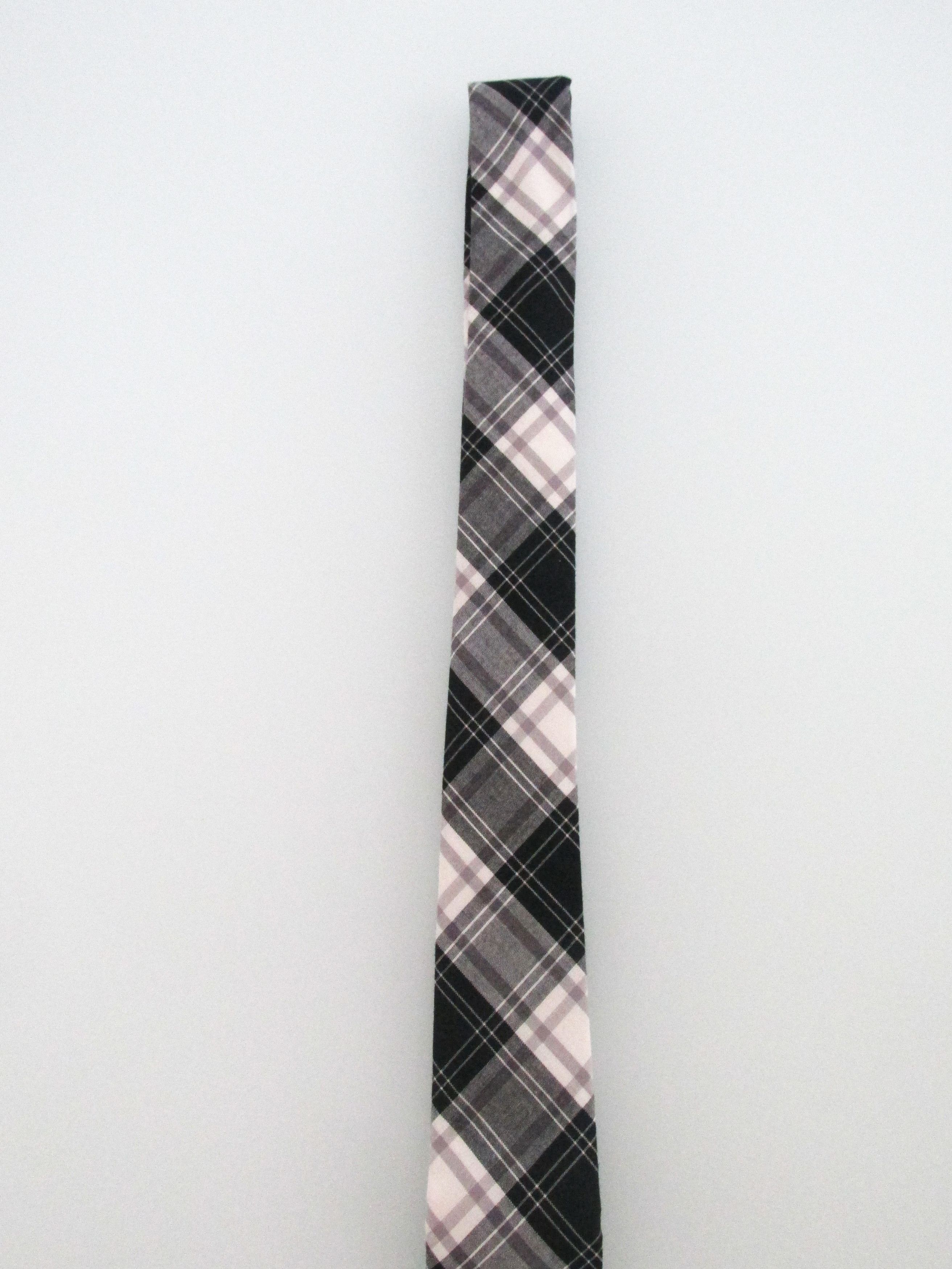 Other Men's Narrow Cotton Plaid Tie Size ONE SIZE - 3 Thumbnail