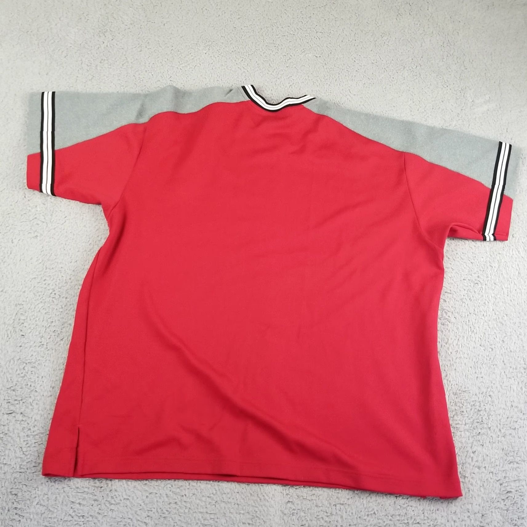 Nike Vintage Nike Shirt Men Large Red Mini Swoosh Sewn Y2K Gray Tag Ringer Jersey Size US L / EU 52-54 / 3 - 6 Thumbnail