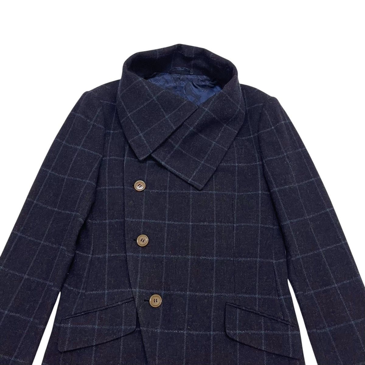 Vivienne Westwood 🔥Vivienne Westwood Man Plaids Mint Collar Wool Coat Size US S / EU 44-46 / 1 - 8 Thumbnail
