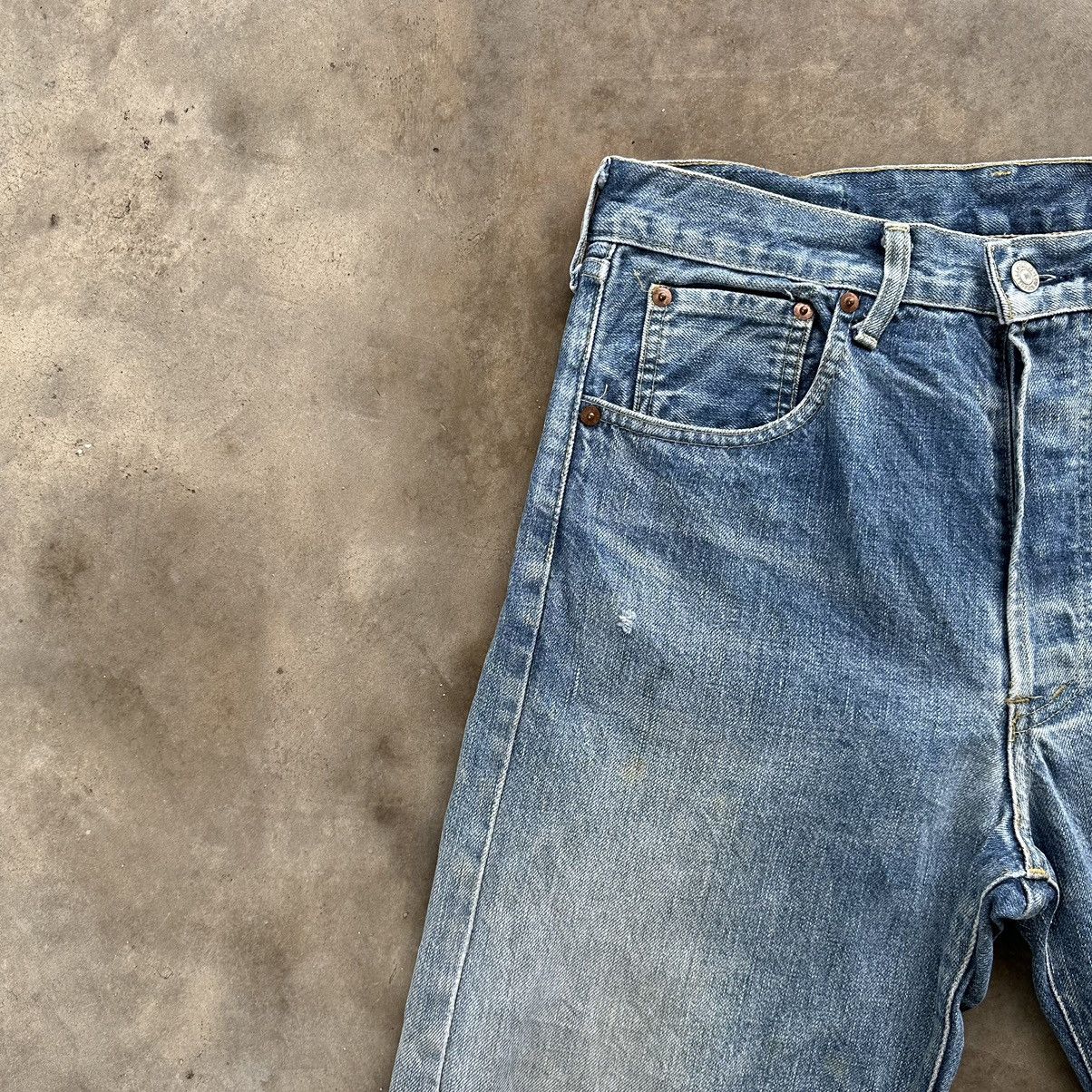 Levi's W30 Vintage Levi’s 503B Selvedge Distressed Faded Denim Jean Size US 30 / EU 46 - 4 Thumbnail