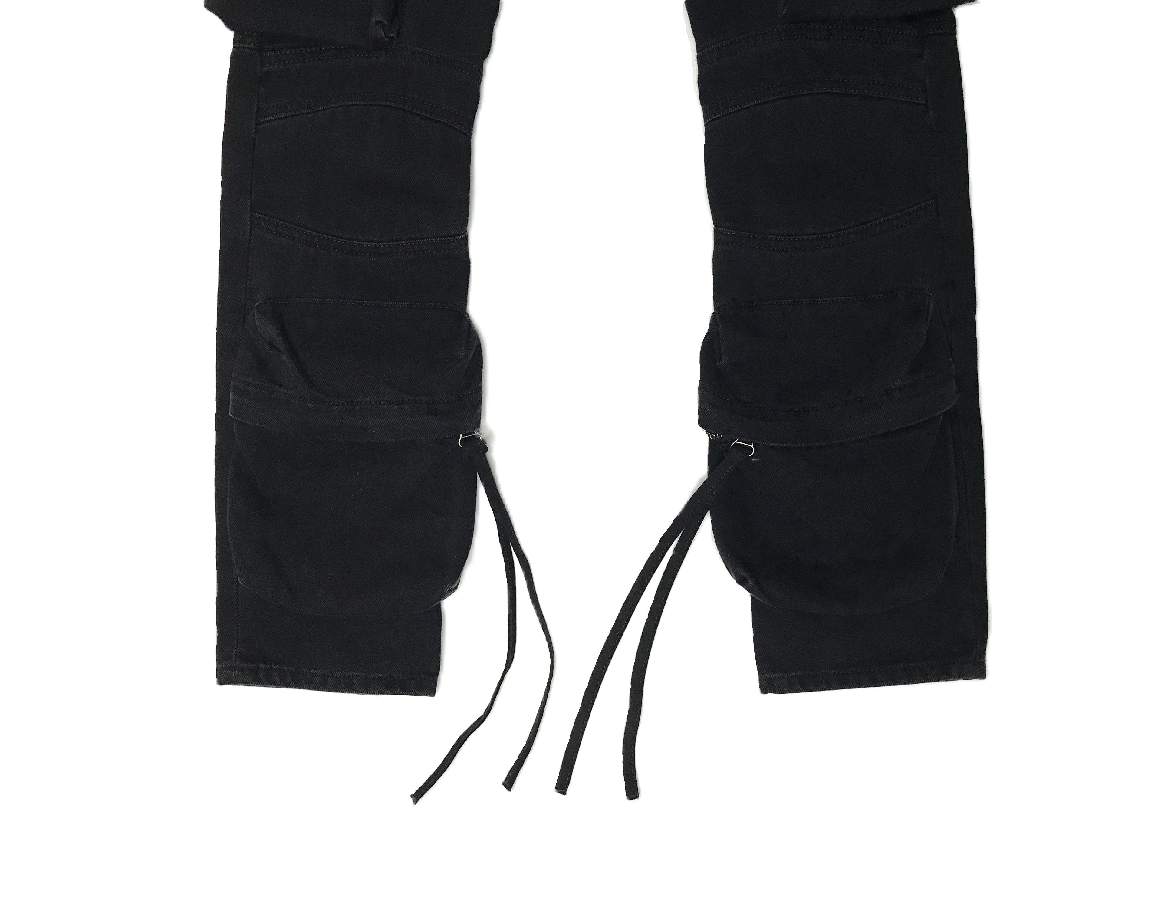 The Attico The Attico Womens Essie Jeans Cargo Black Size 25 Size 25" / US 0 / IT 36 - 9 Thumbnail