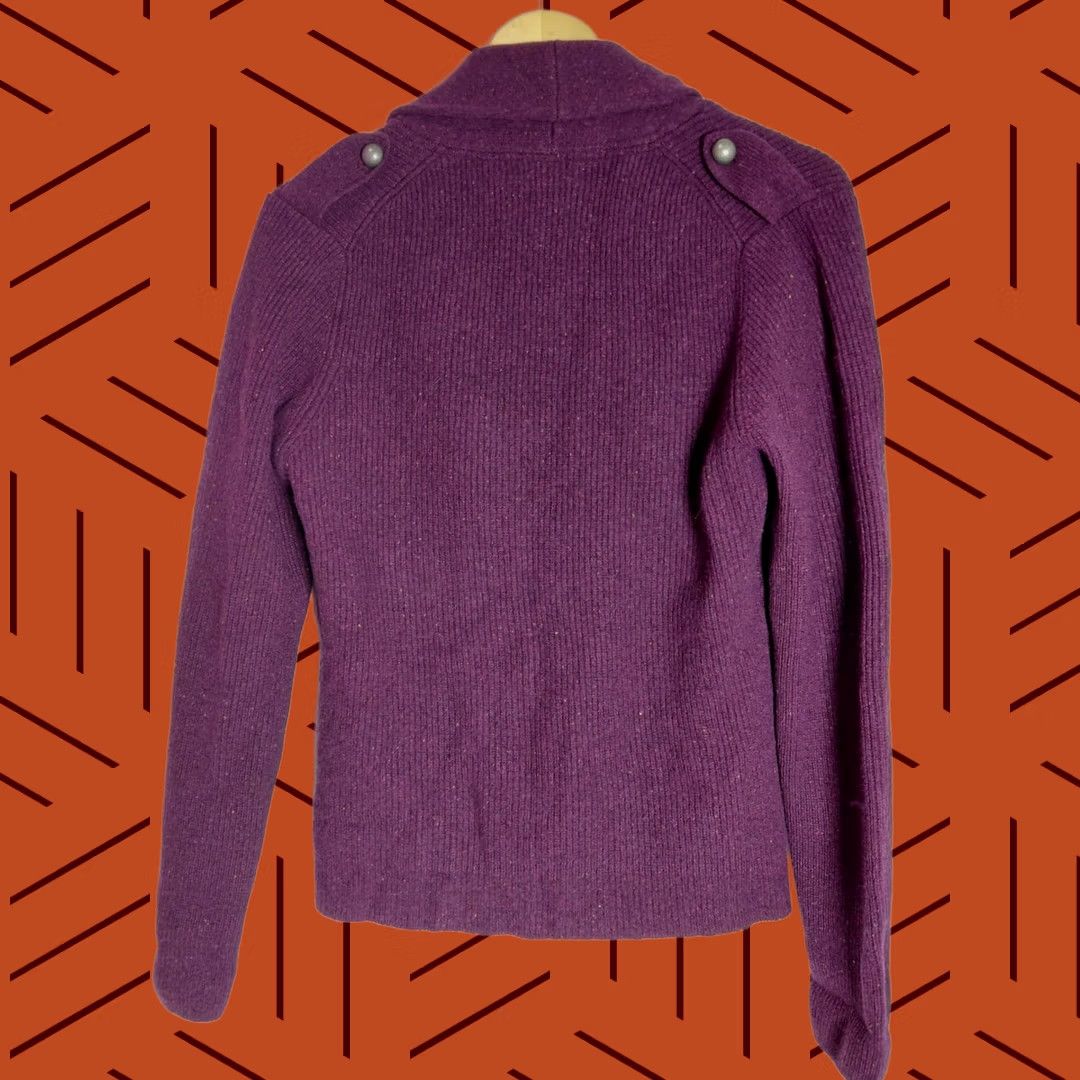 Vintage Fisherman Out Of Ireland Cardigan Purple Solid Knit Women Size M Slim Button Fall Winter Knitwear Blazer Sleeve Long Wool Casual Workwear"} Size M / US 6-8 / IT 42-44 - 1 Thumbnail