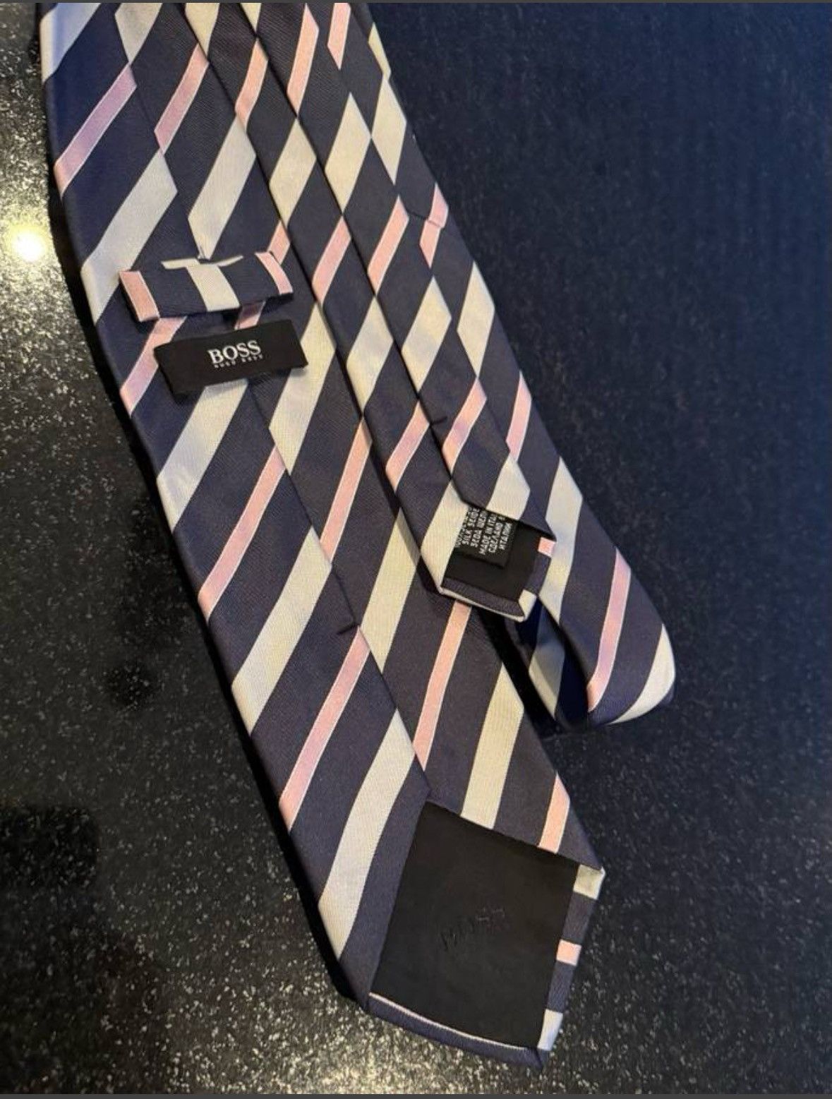 Hugo Boss Striped Hugo Boss 100% Silk Tie Size ONE SIZE - 2 Thumbnail