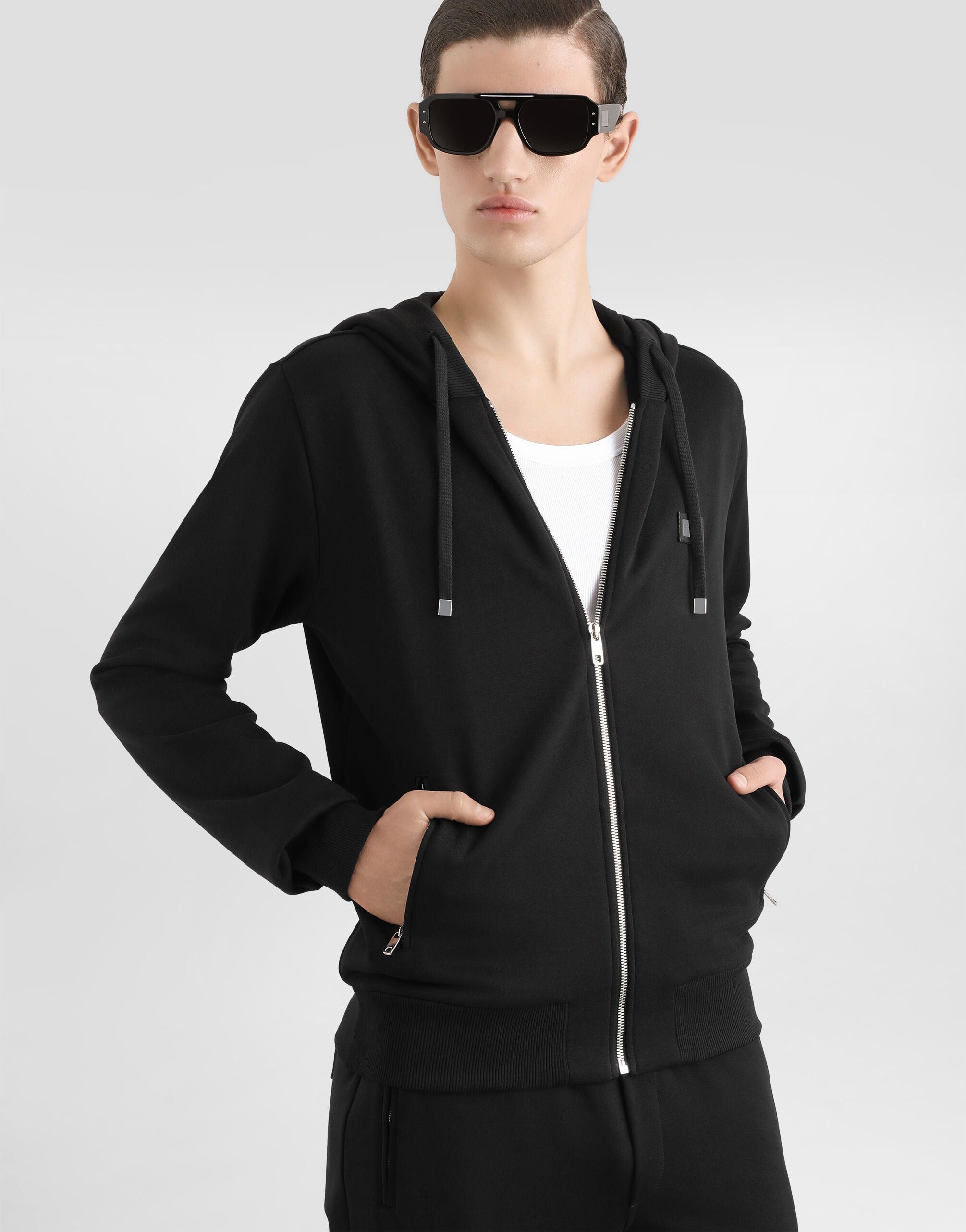 Dolce & Gabbana DOLCE&GABBANA COTTON JERSEY ZIP UP HOODIE Size US S / EU 44-46 / 1 - 6 Thumbnail