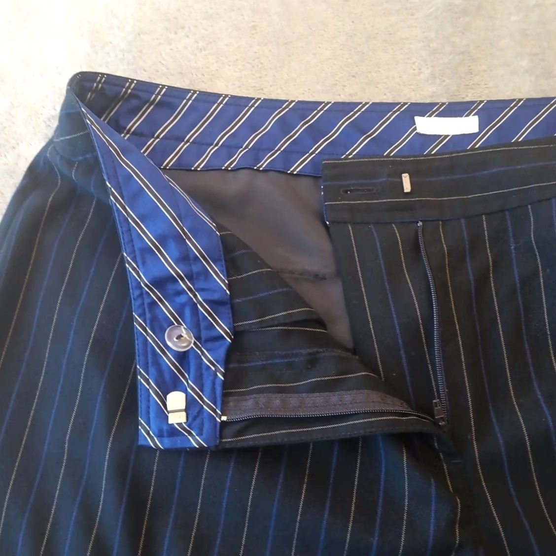 Liz Claiborne Liz Claiborne Audra Striped Pants Womens Size 16P Blue Size 38" / US 16 / IT 52 - 5 Thumbnail
