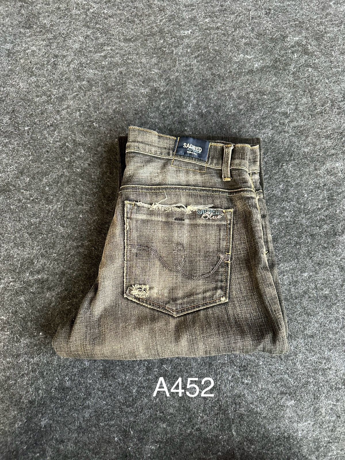 Vintage Vintage Sacred Blue Usa Flare Denim D452 Size US 32 / EU 48 - 21 Thumbnail