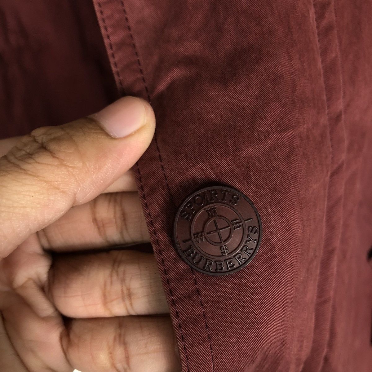 Burberry 📌Vintage Burberrys Button Jacket Biker Style Size US L / EU 52-54 / 3 - 18 Thumbnail