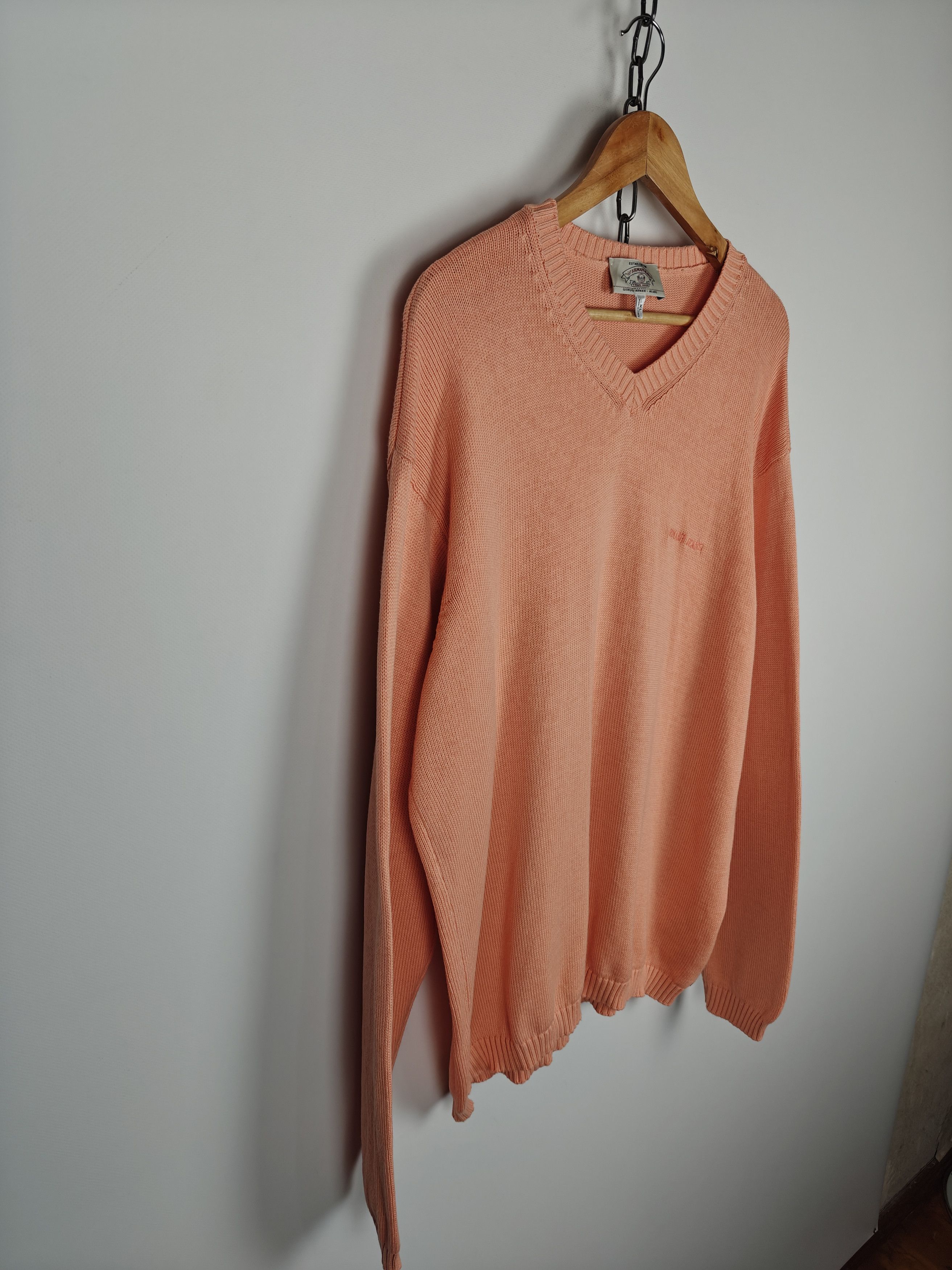 Armani Armani Jeans VTG Knit Sweater Orange Pullover XL Size US XL / EU 56 / 4 - 6 Thumbnail